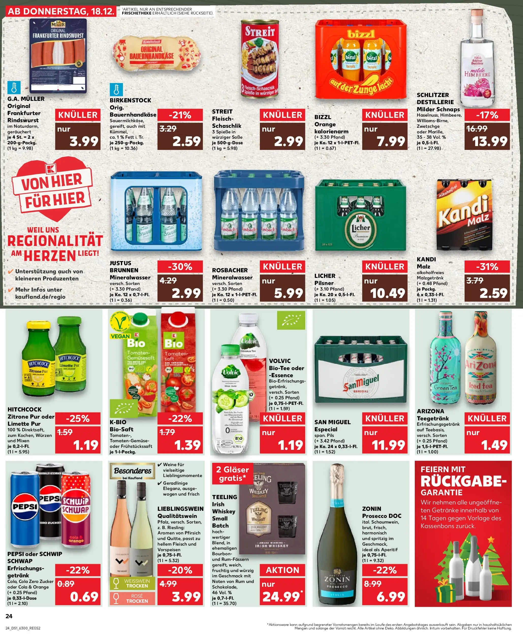 Prospekt Kaufland ab 22.12.2025 » Angebote Online zum Blättern | Seite: 24 | Produkte: Zitrone, Pepsi, Himbeere, Whiskey