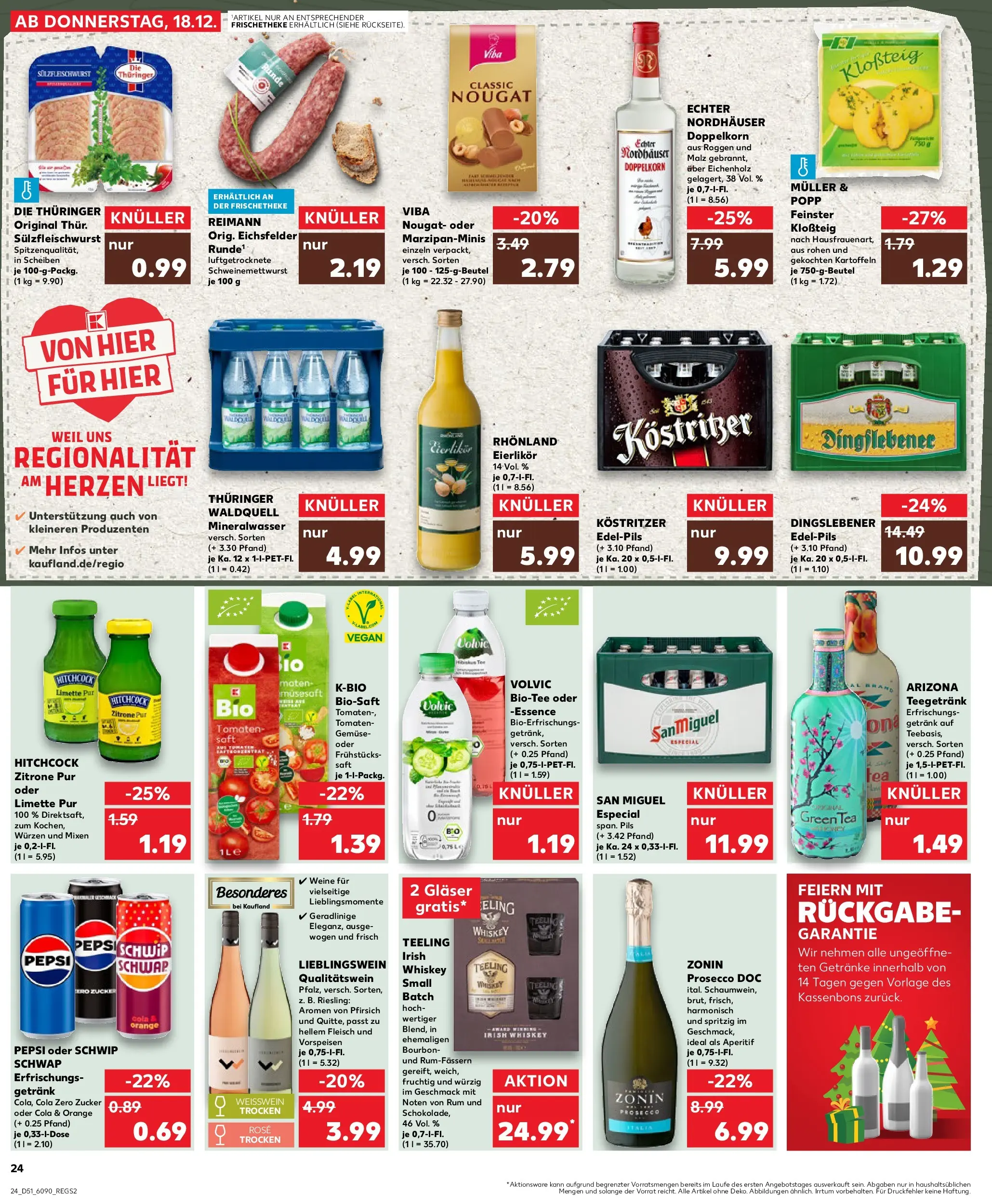 Prospekt Kaufland ab 22.12.2025 » Angebote Online zum Blättern | Seite: 24 | Produkte: Kartoffeln, Limette, Volvic, Whiskey