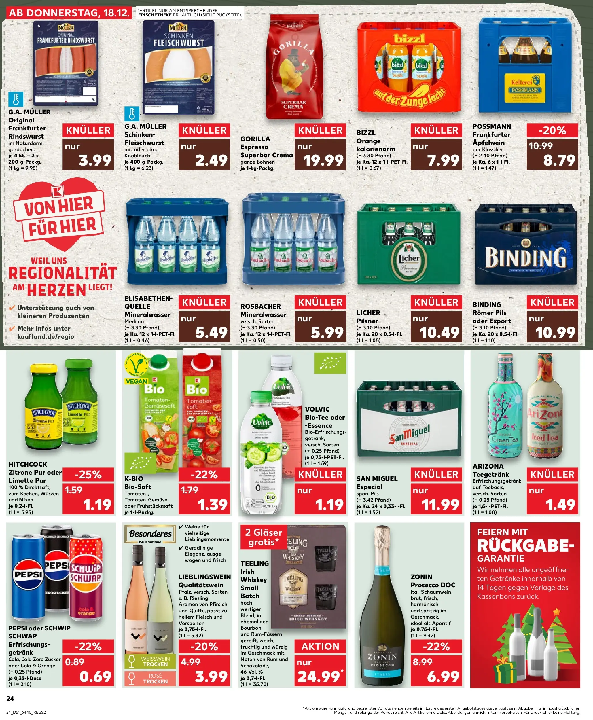 Prospekt Kaufland ab 22.12.2025 » Angebote Online zum Blättern | Seite: 24 | Produkte: Zitrone, Knoblauch, Tee, Volvic