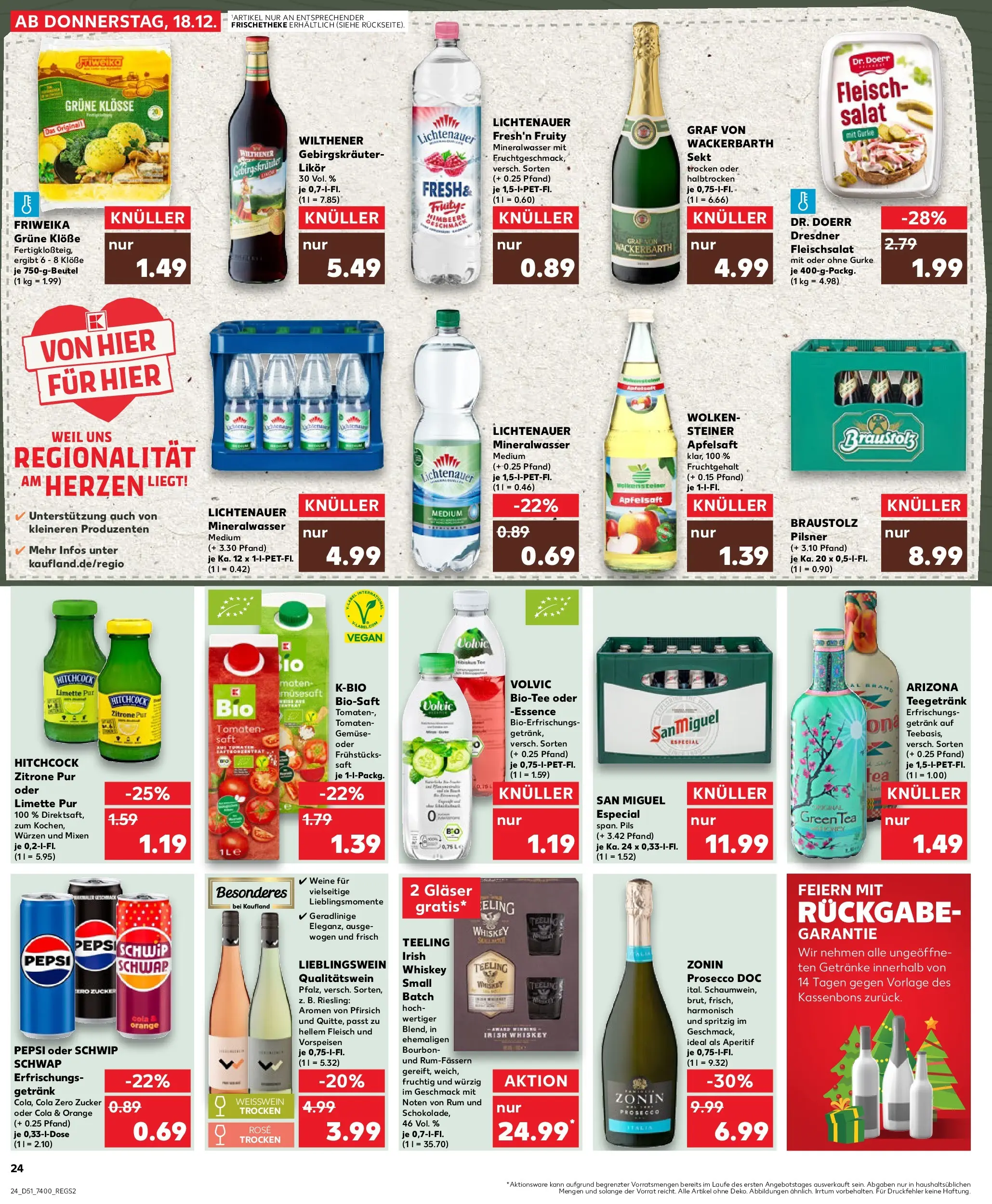 Prospekt Kaufland ab 22.12.2025 » Angebote Online zum Blättern | Seite: 24 | Produkte: Wilthener, Pfirsich, Limette, Tee