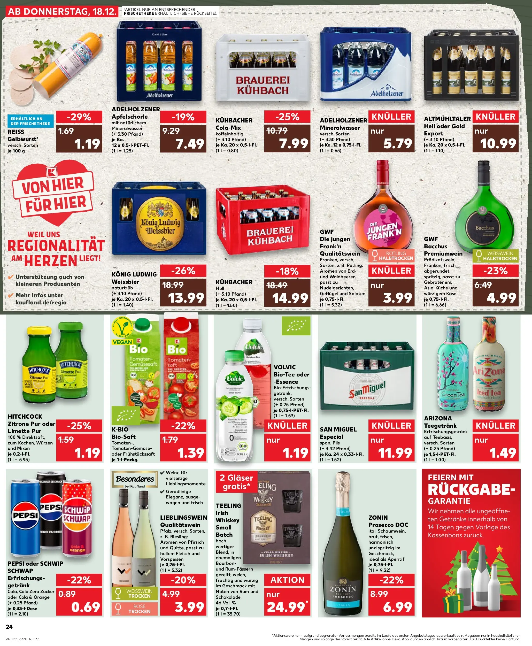 Prospekt Kaufland ab 22.12.2025 » Angebote Online zum Blättern | Seite: 24 | Produkte: Cola, Rum, Apple, Bourbon