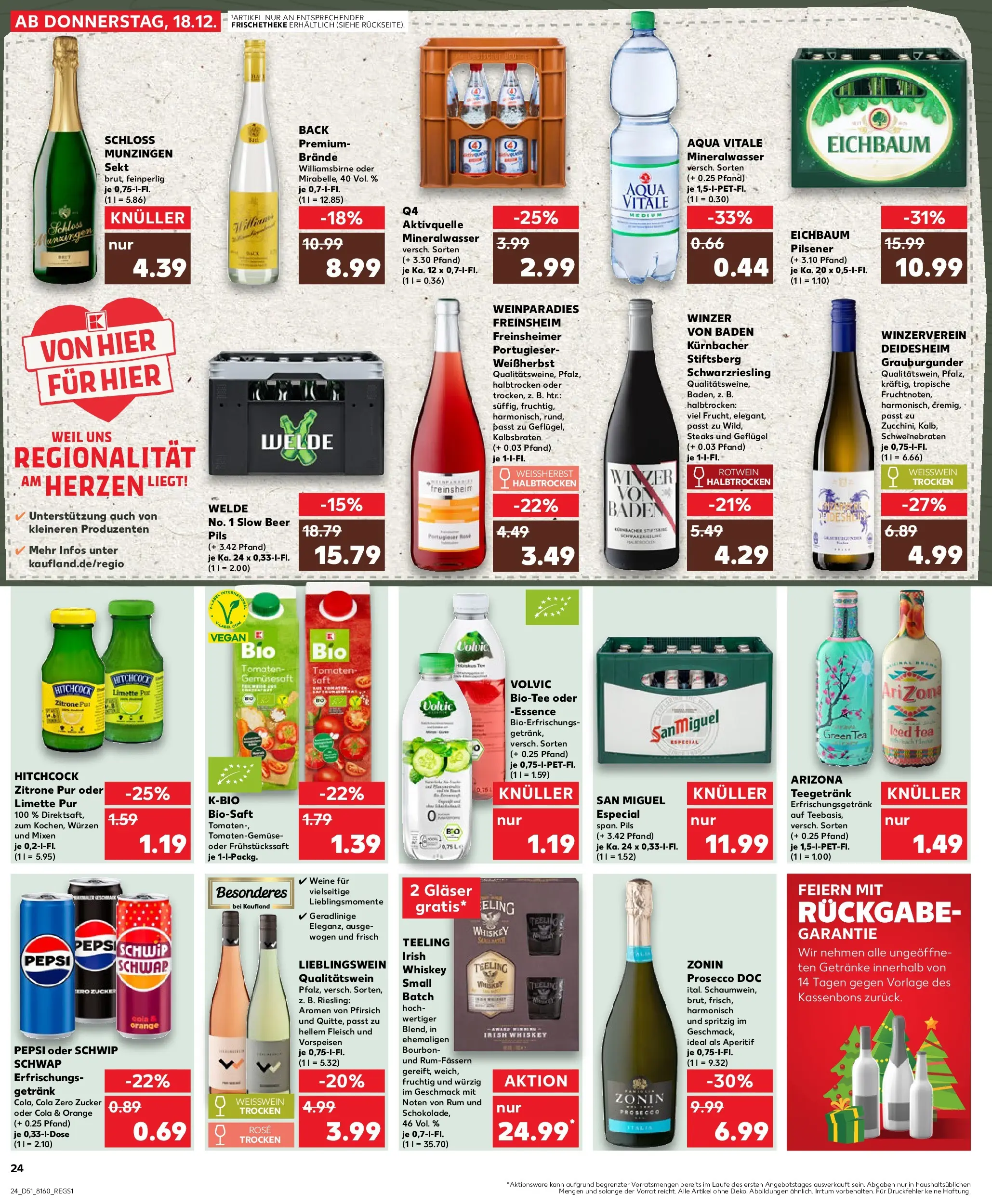 Prospekt Kaufland ab 22.12.2025 » Angebote Online zum Blättern | Seite: 24 | Produkte: Rotwein, Rum, Zucker, Zitrone