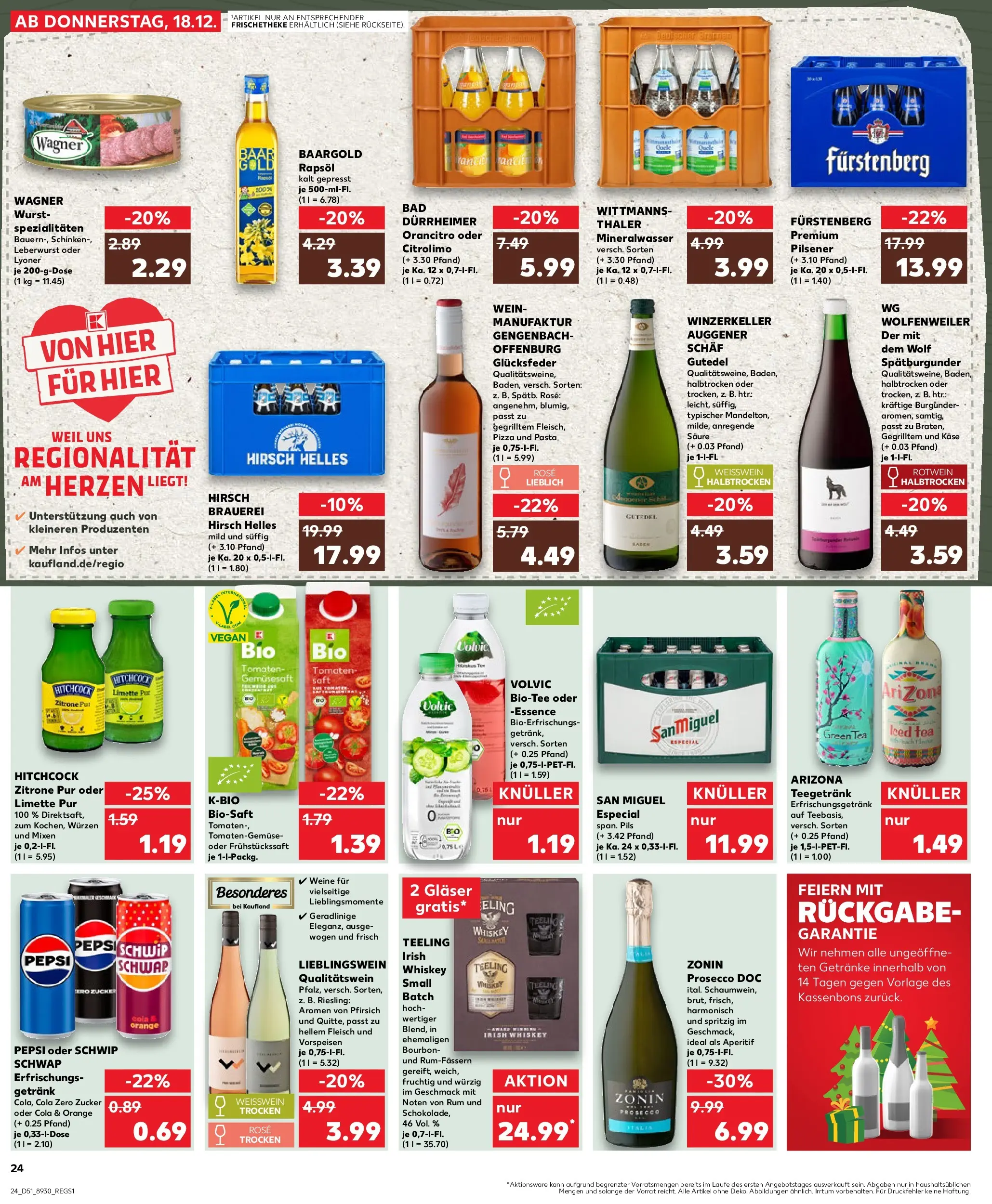 Prospekt Kaufland ab 22.12.2025 » Angebote Online zum Blättern | Seite: 24 | Produkte: Rum, Tomaten, Schinken, Bourbon