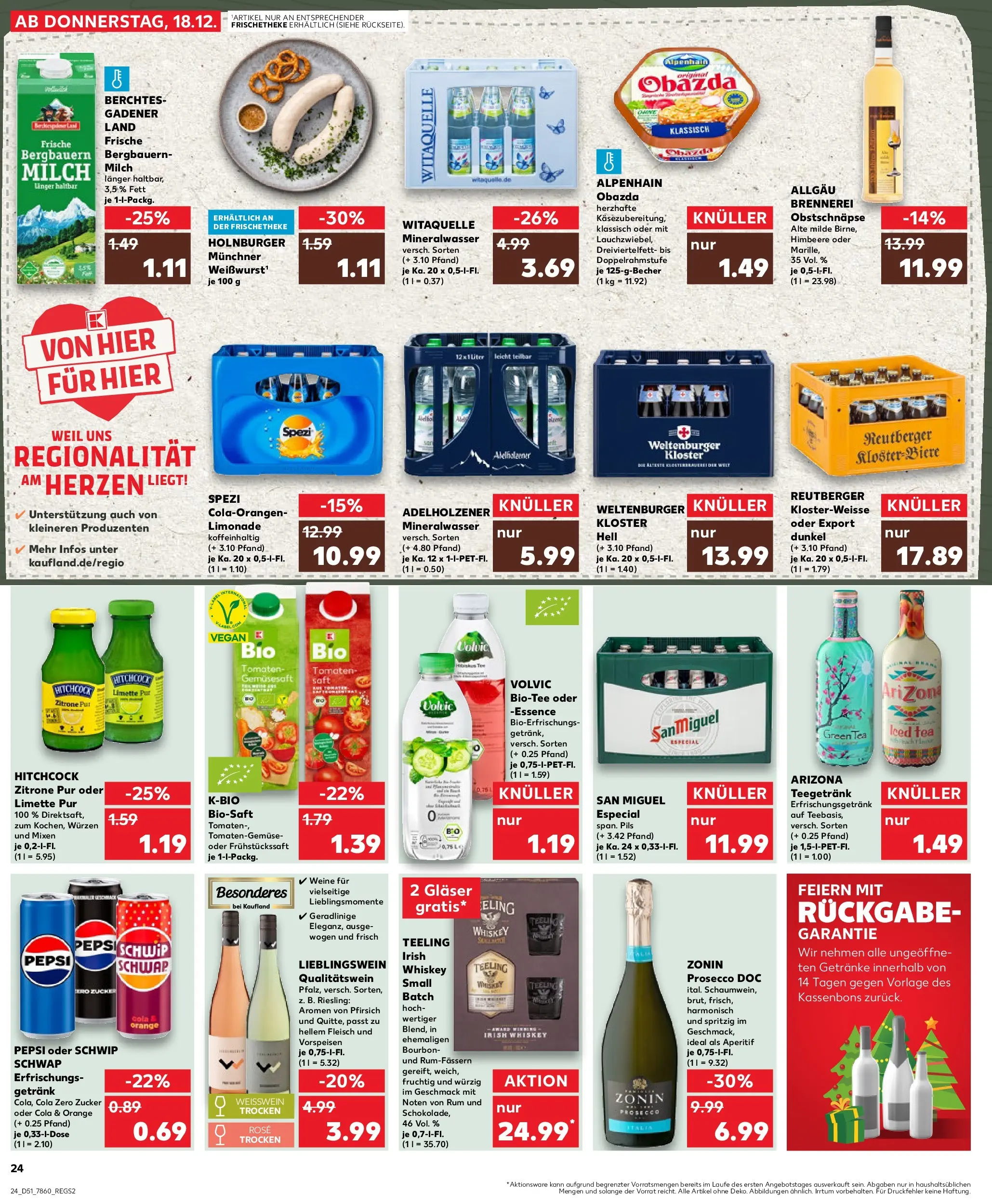 Prospekt Kaufland ab 22.12.2025 » Angebote Online zum Blättern | Seite: 24 | Produkte: Milch, Limonade, Zitrone, Pfirsich