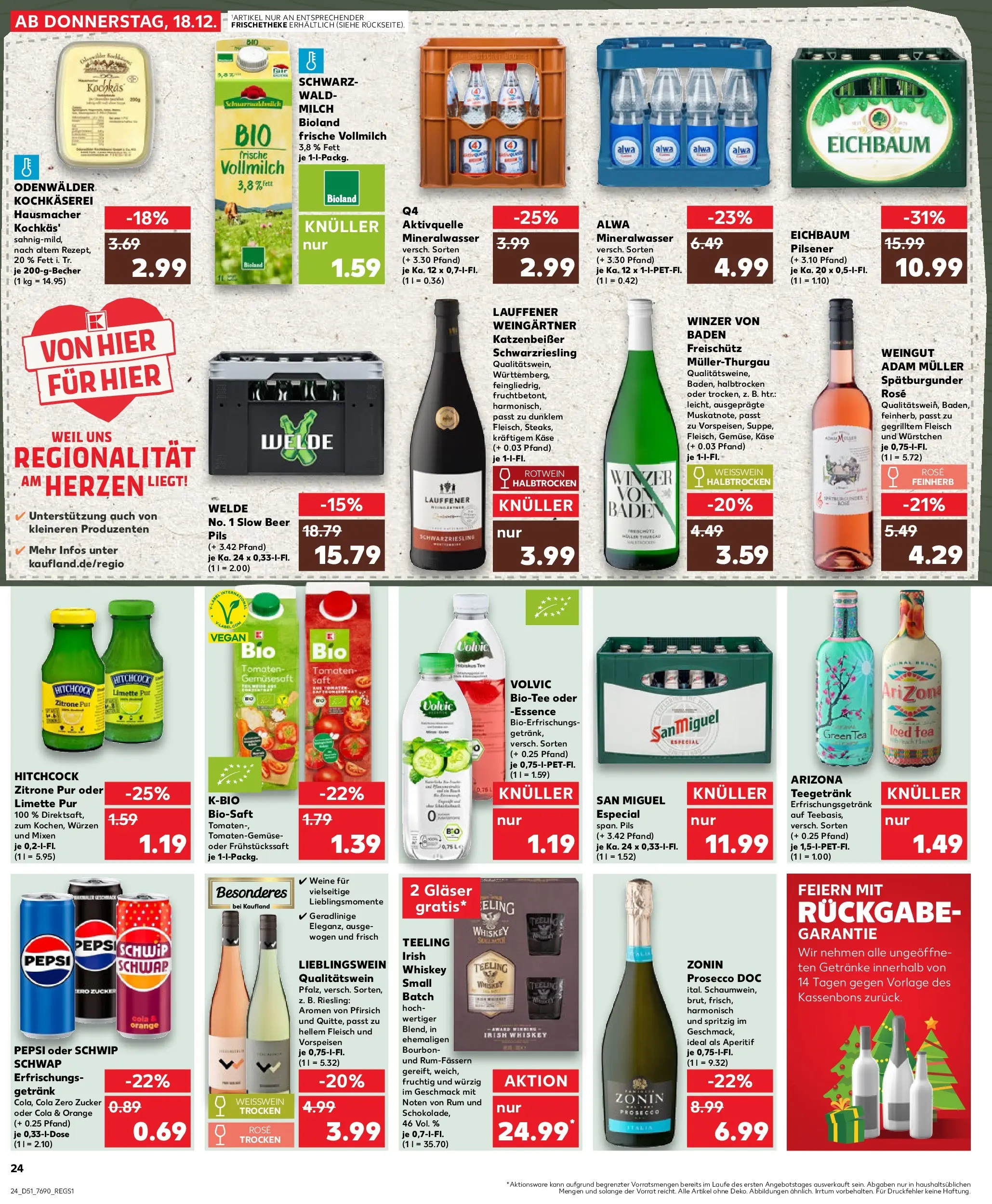 Prospekt Kaufland ab 22.12.2025 » Angebote Online zum Blättern | Seite: 24 | Produkte: Prosecco, Zitrone, Pepsi, Whiskey