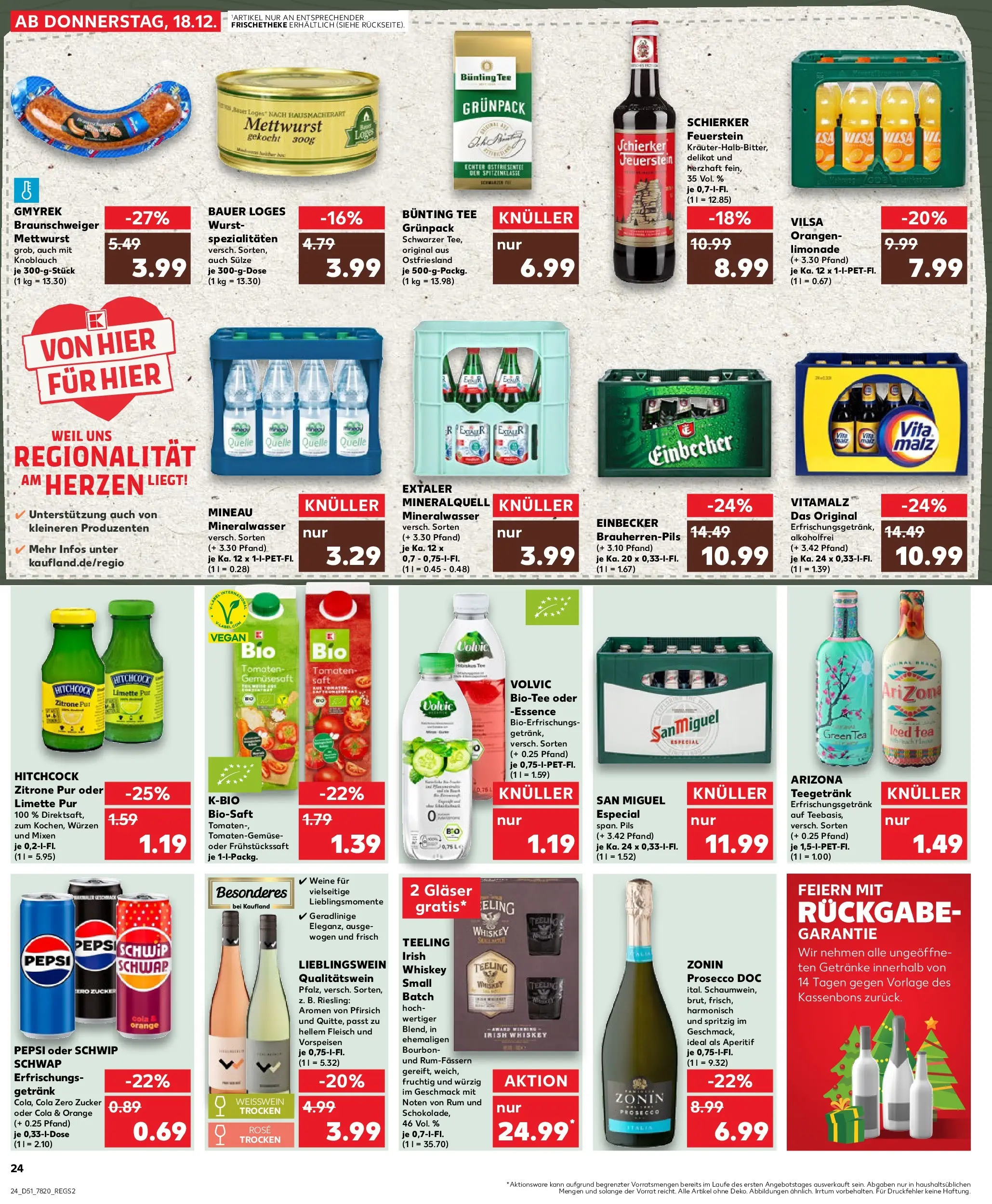 Prospekt Kaufland ab 22.12.2025 » Angebote Online zum Blättern | Seite: 24 | Produkte: Pils, Tomaten, Zitrone, Limette
