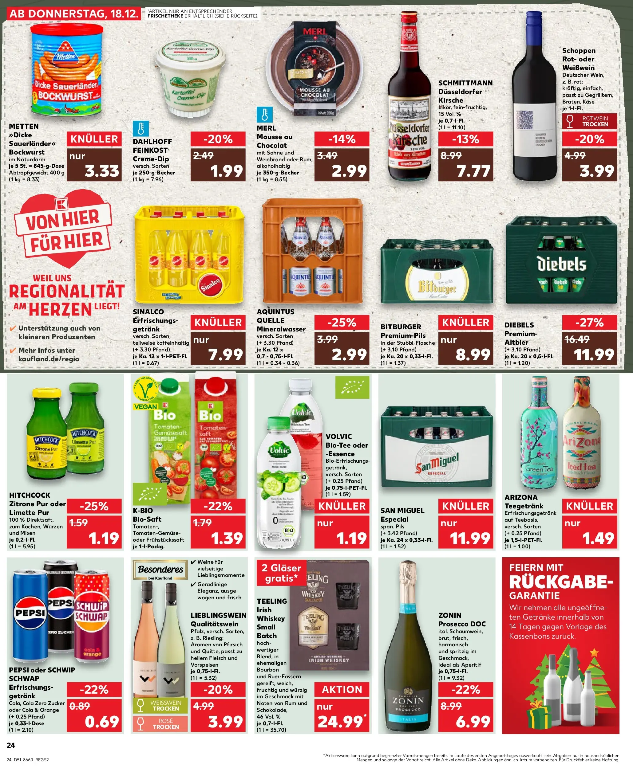 Prospekt Kaufland ab 22.12.2025 » Angebote Online zum Blättern | Seite: 24 | Produkte: Tomaten, Schwip schwap, Zitrone, Fleisch