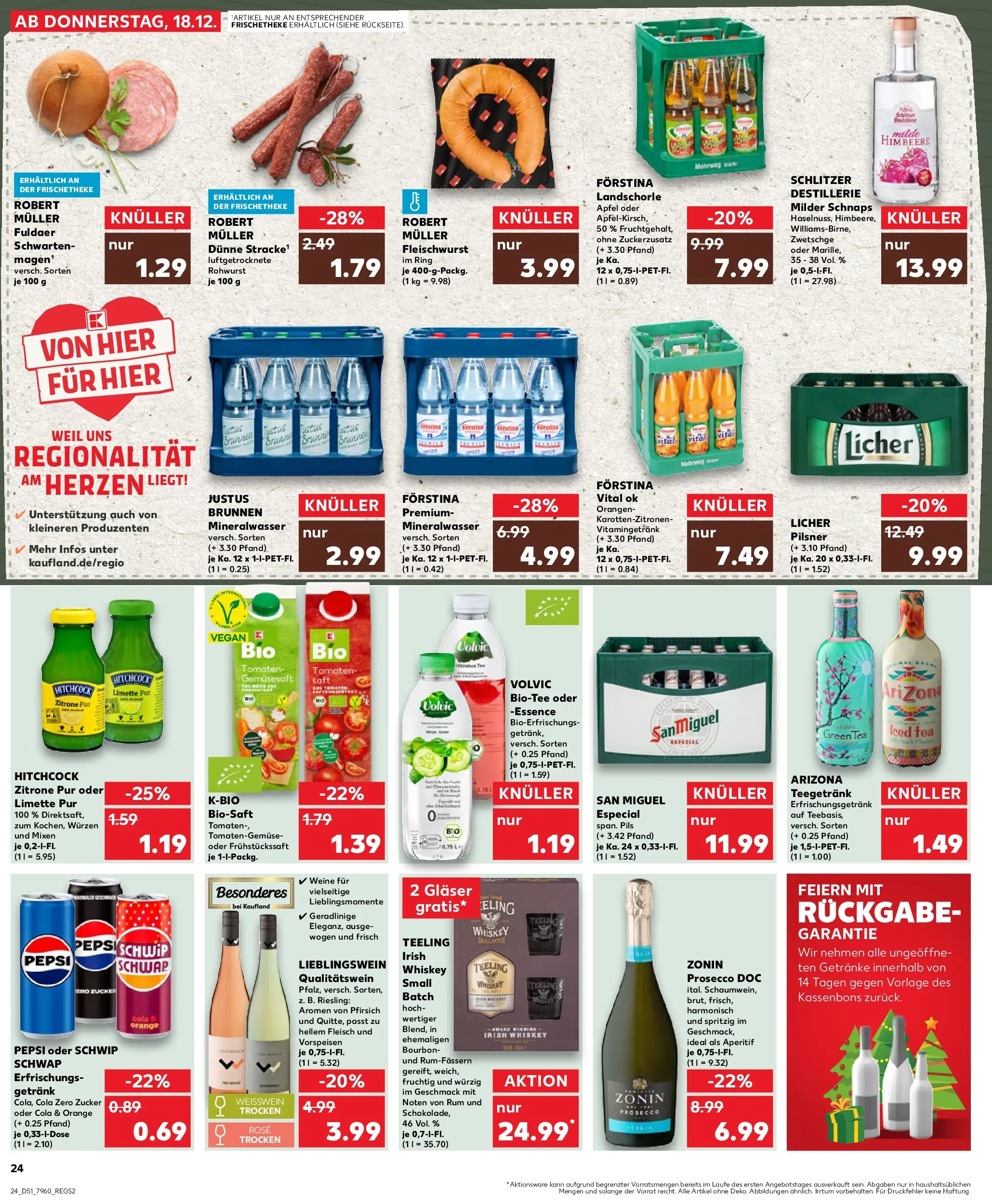 Prospekt Kaufland ab 22.12.2025 » Angebote Online zum Blättern | Seite: 24 | Produkte: Äpfel, Zitrone, Pfirsich, Fleisch