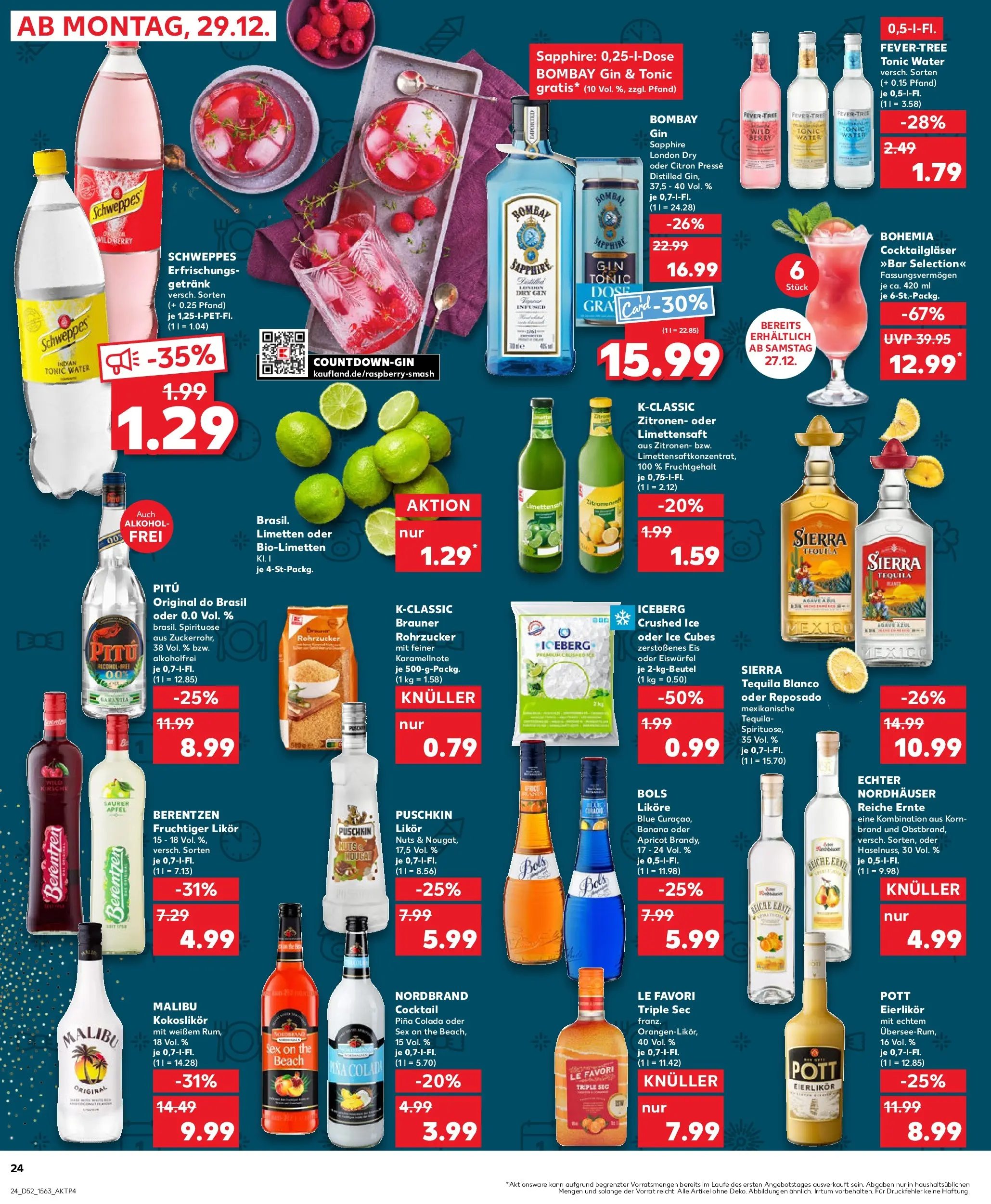 Prospekt Kaufland ab 26.12.2025 » Angebote Online zum Blättern | Seite: 24 | Produkte: Presse, Likör, Schweppes, Berentzen