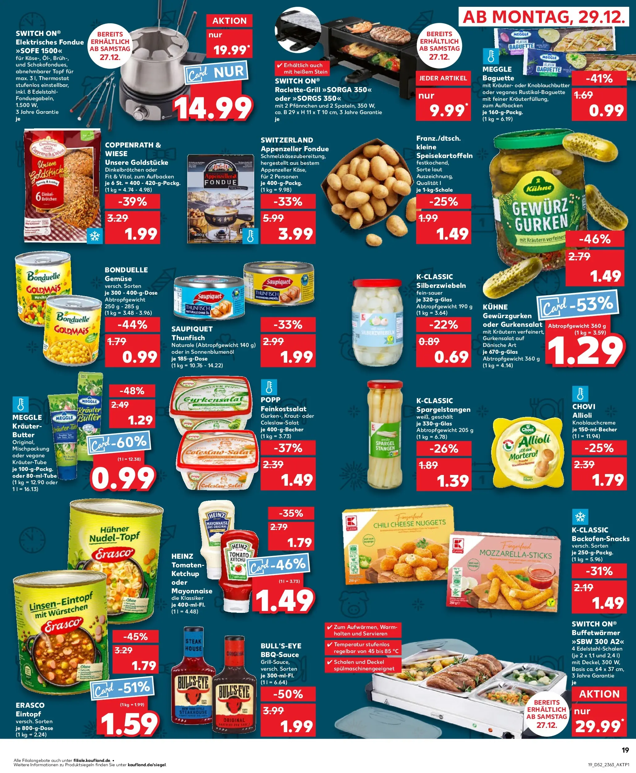 Prospekt Kaufland ab 26.12.2025 » Angebote Online zum Blättern | Seite: 19 | Produkte: Sonnenblumenol, Baguette, Gemüse, Kraut