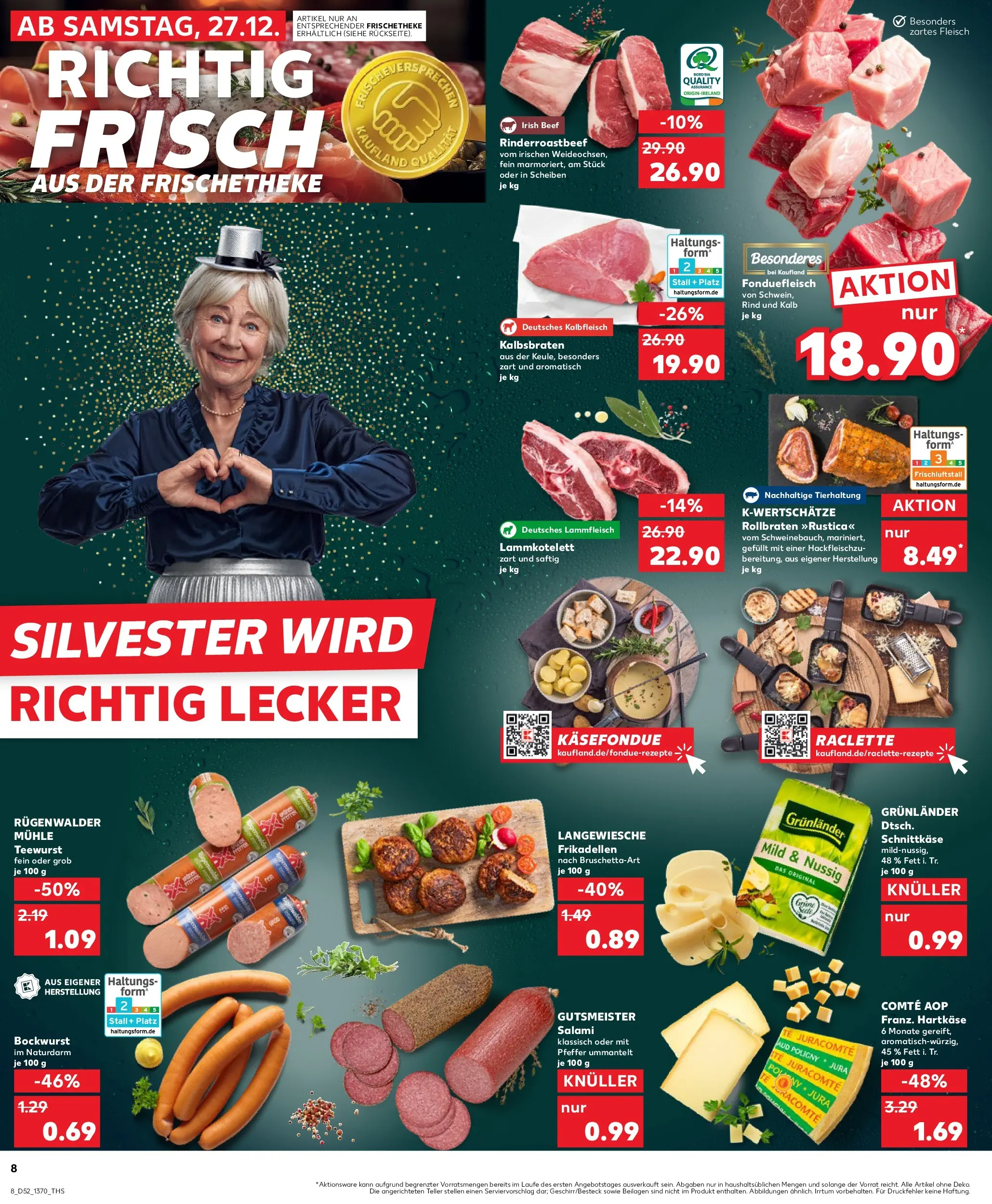 Prospekt Kaufland ab 27.12.2025 » Angebote Online zum Blättern | Seite: 8 | Produkte: Mühle, Grunlander, Pfeffer, Fleisch