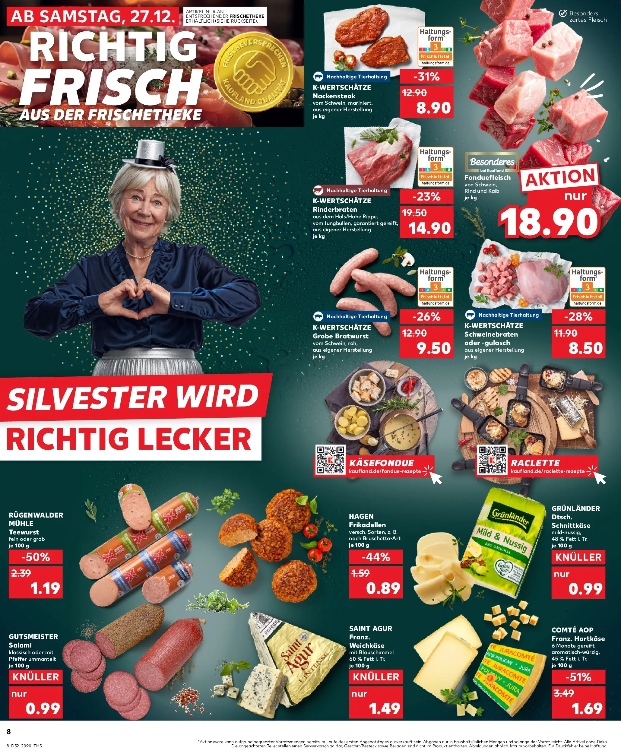 Prospekt Kaufland ab 27.12.2025 » Angebote Online zum Blättern | Seite: 8 | Produkte: Jura, Bratwurst, Pfeffer, Salami