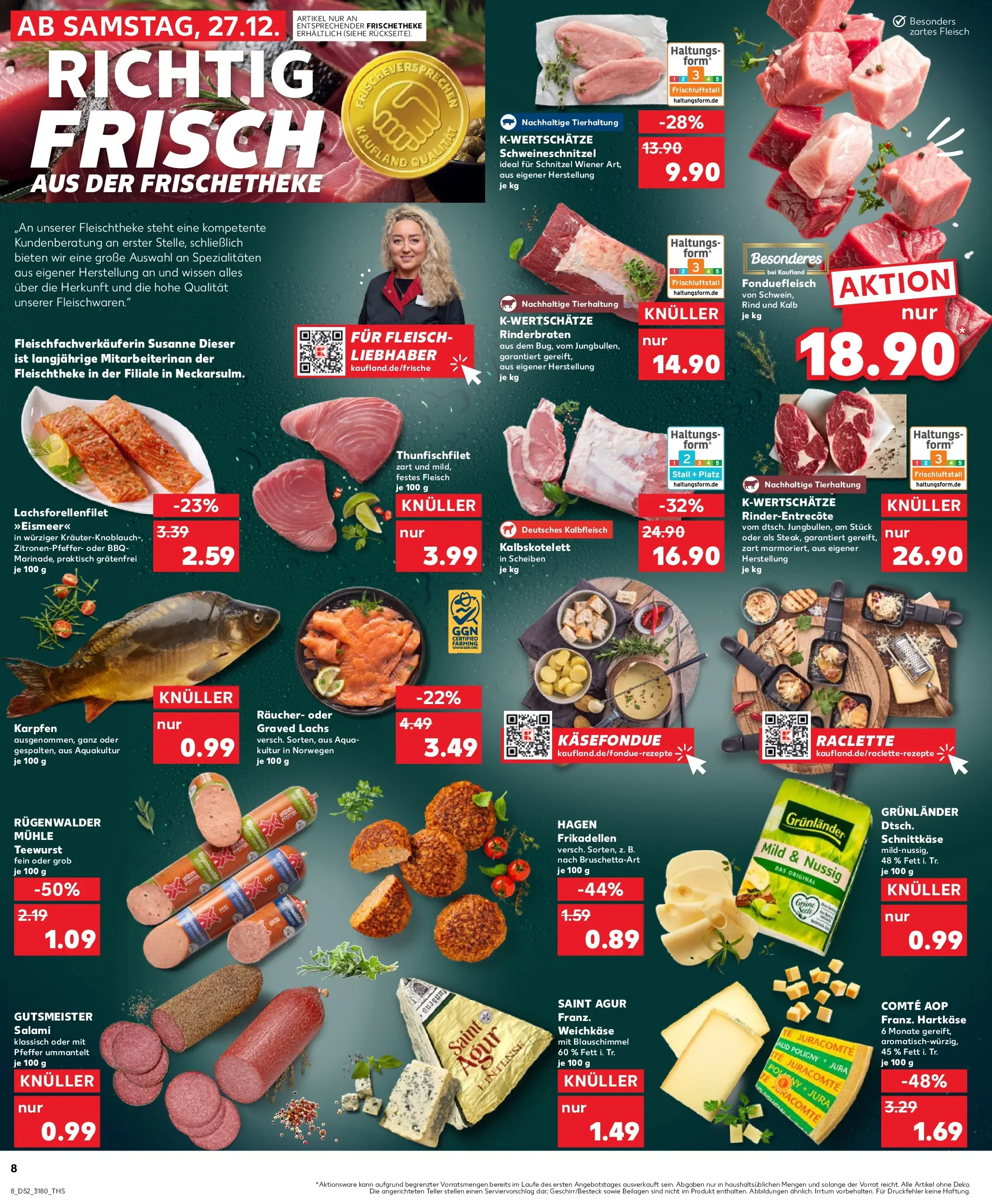 Prospekt Kaufland ab 26.12.2025 » Angebote Online zum Blättern | Seite: 8 | Produkte: Jura, Mühle, Lachs, Raclette