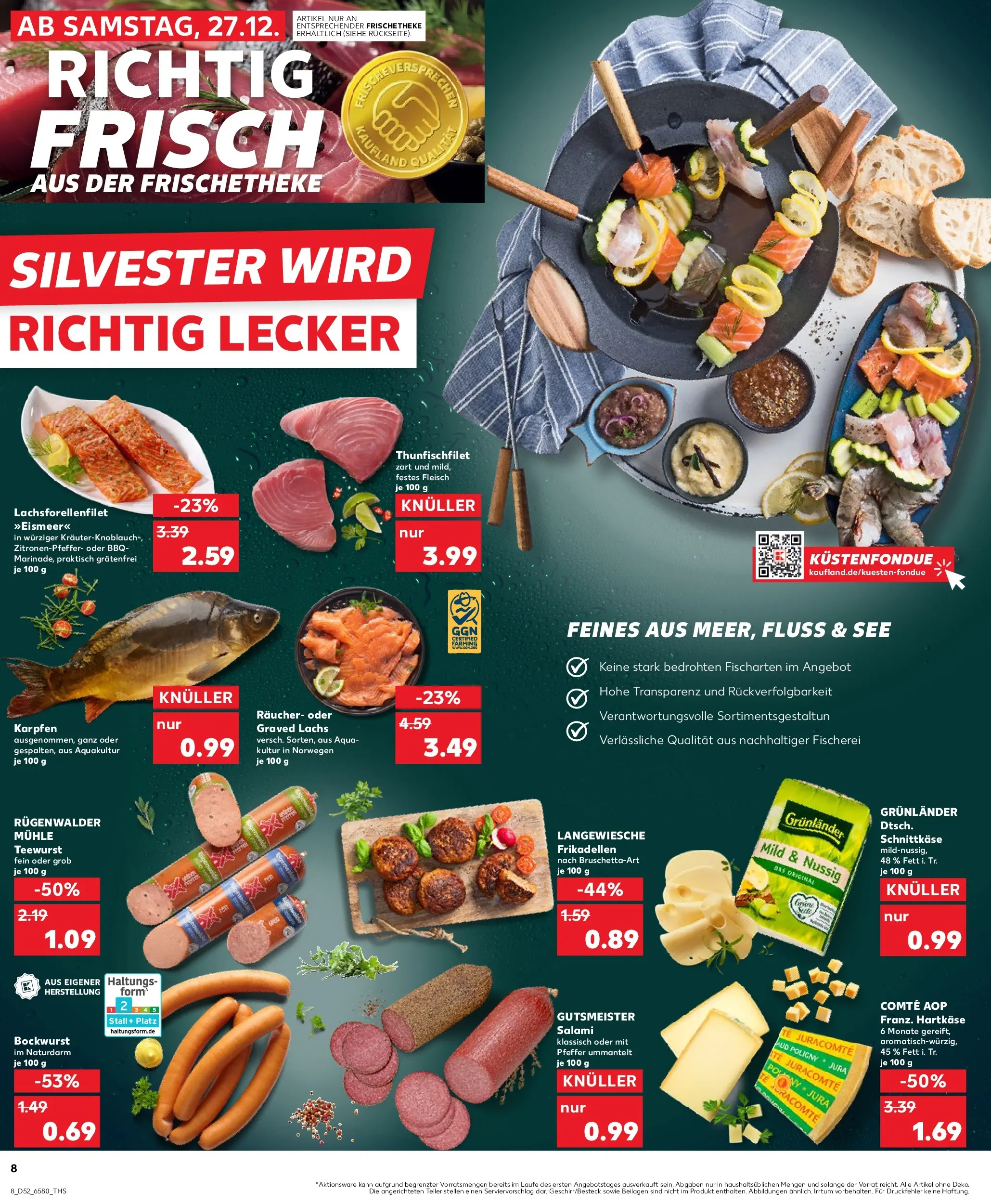Prospekt Kaufland ab 26.12.2025 » Angebote Online zum Blättern | Seite: 8 | Produkte: Jura, Lachs, Pfeffer, Fleisch