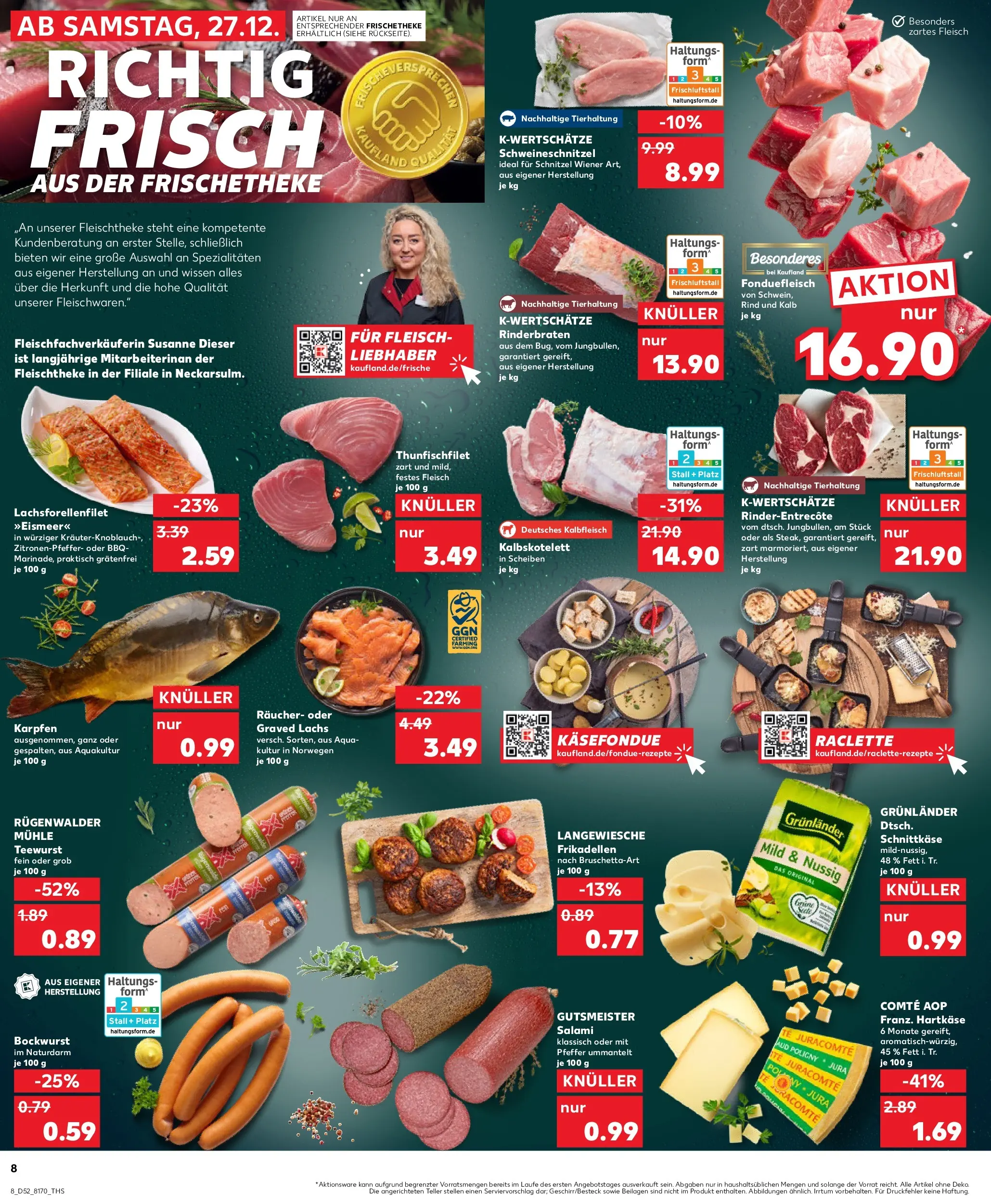 Prospekt Kaufland ab 26.12.2025 » Angebote Online zum Blättern | Seite: 8 | Produkte: Jura, Lachs, Pfeffer, Raclette