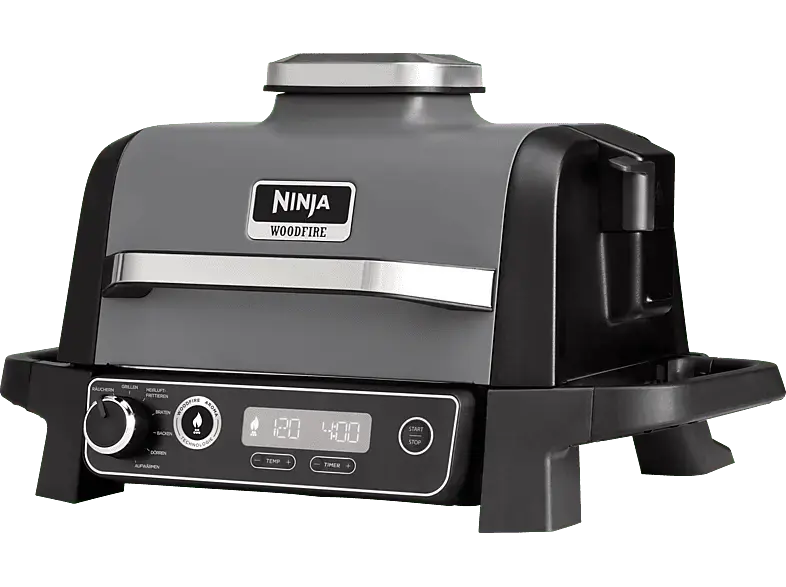 Ninja OT701DE Woodfire Outdoor Elektrogriill, Schwarz