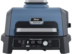 Ninja Woodfire Pro Connect XL Elektrischer Outdoor Grill & Smoker, Blau/Schwarz (1700 Watt)