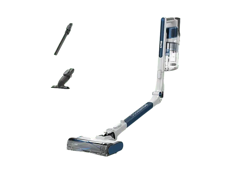 Shark IZ380EU PowerPro mit Anti Hair Wrap & FloorDetect Stielsauger (0,7 l, Akkulaufzeit: 50 min, Navyblau/Metallic)