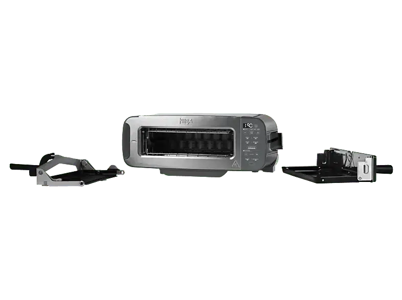 Ninja ST202EU Foodi 3-in 1 Toaster, Grill, Panini-Presse Toaster (Silber, 2400 Watt, Schlitze: 1)