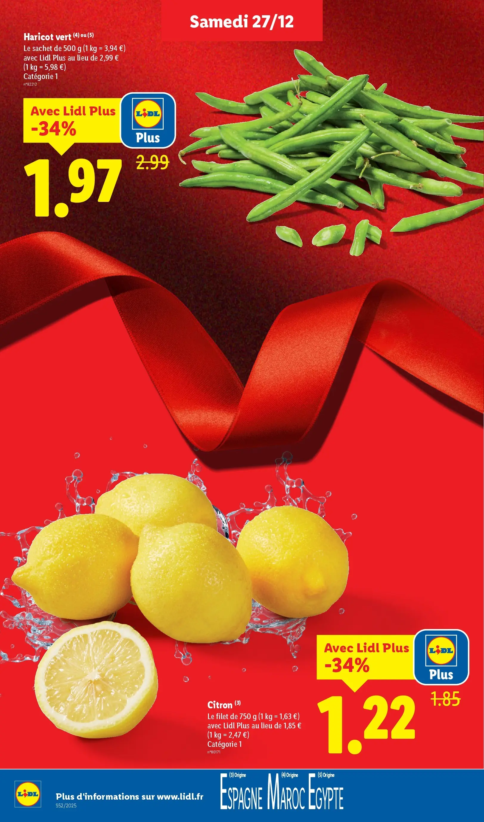 Catalogue LIDL du 26/12/2025 | Promo prospectus en ligne | Page: 4 | Produits: Citron, Haricot vert