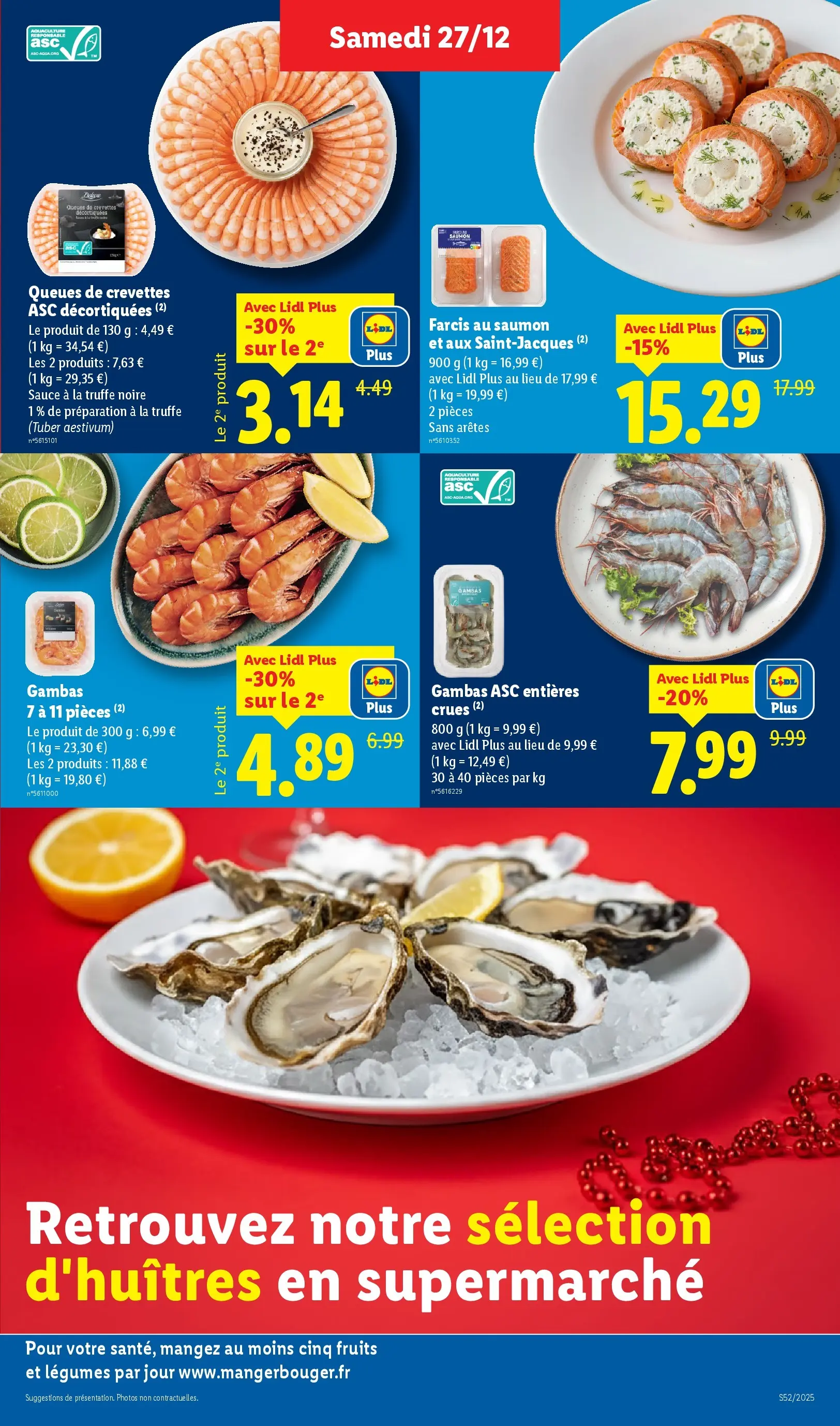Catalogue LIDL du 26/12/2025 | Promo prospectus en ligne | Page: 7 | Produits: Crevettes, Saumon