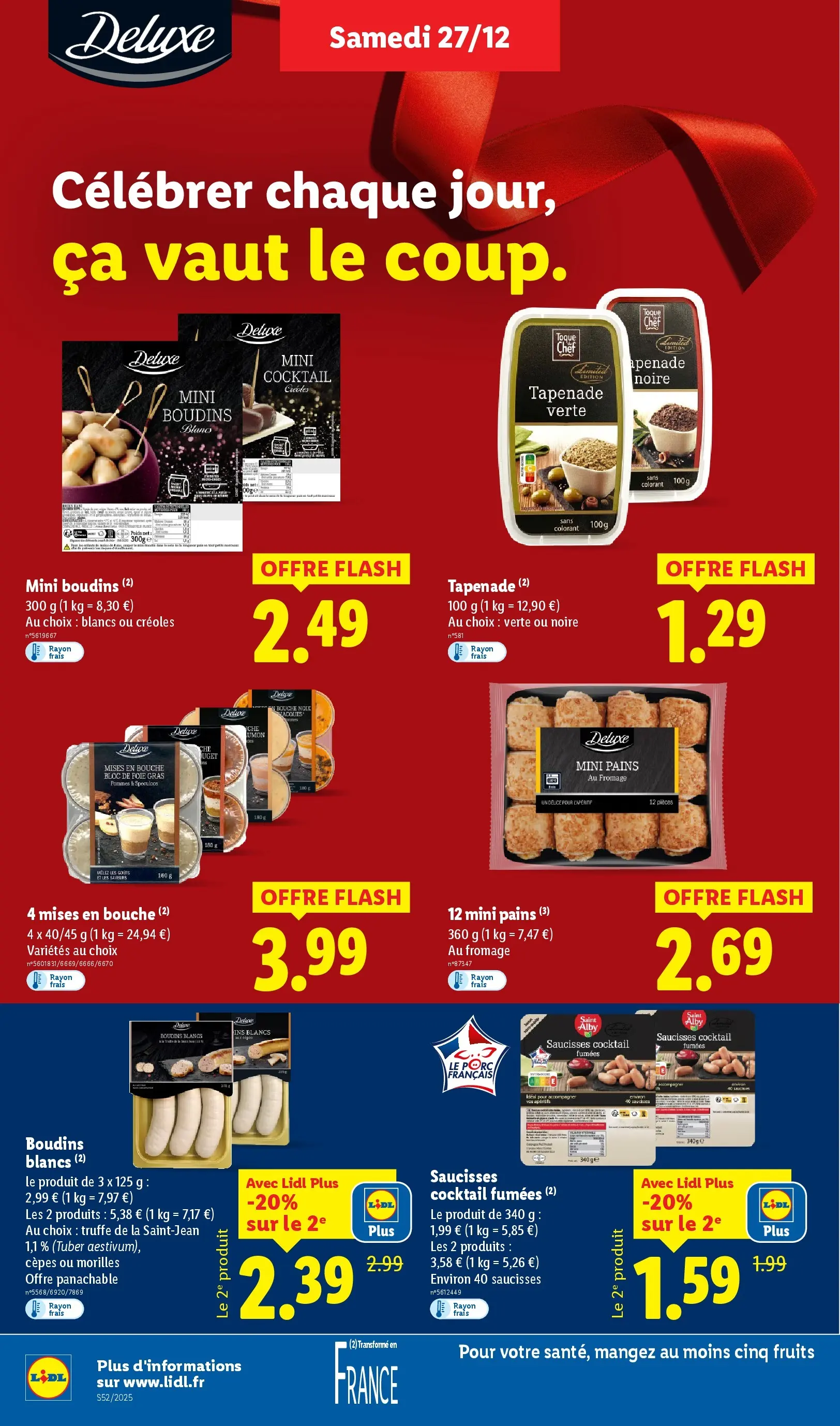 Catalogue LIDL du 26/12/2025 | Promo prospectus en ligne | Page: 14 | Produits: Bloc de foie gras, Spéculoos, Porc, Noix