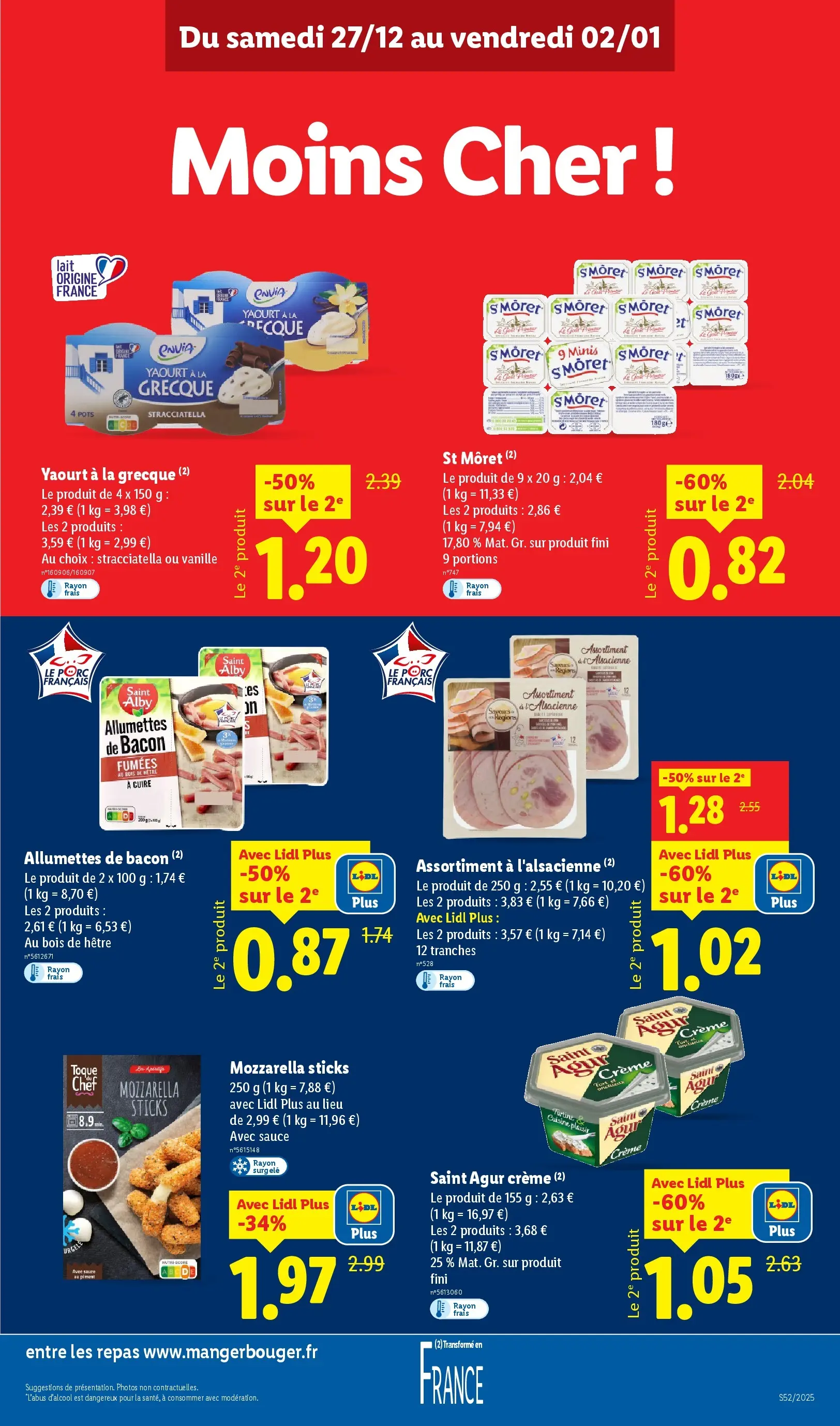 Catalogue LIDL du 26/12/2025 | Promo prospectus en ligne | Page: 21 | Produits: Yaourt à La Grecque, Lait, Yaourt, Crème