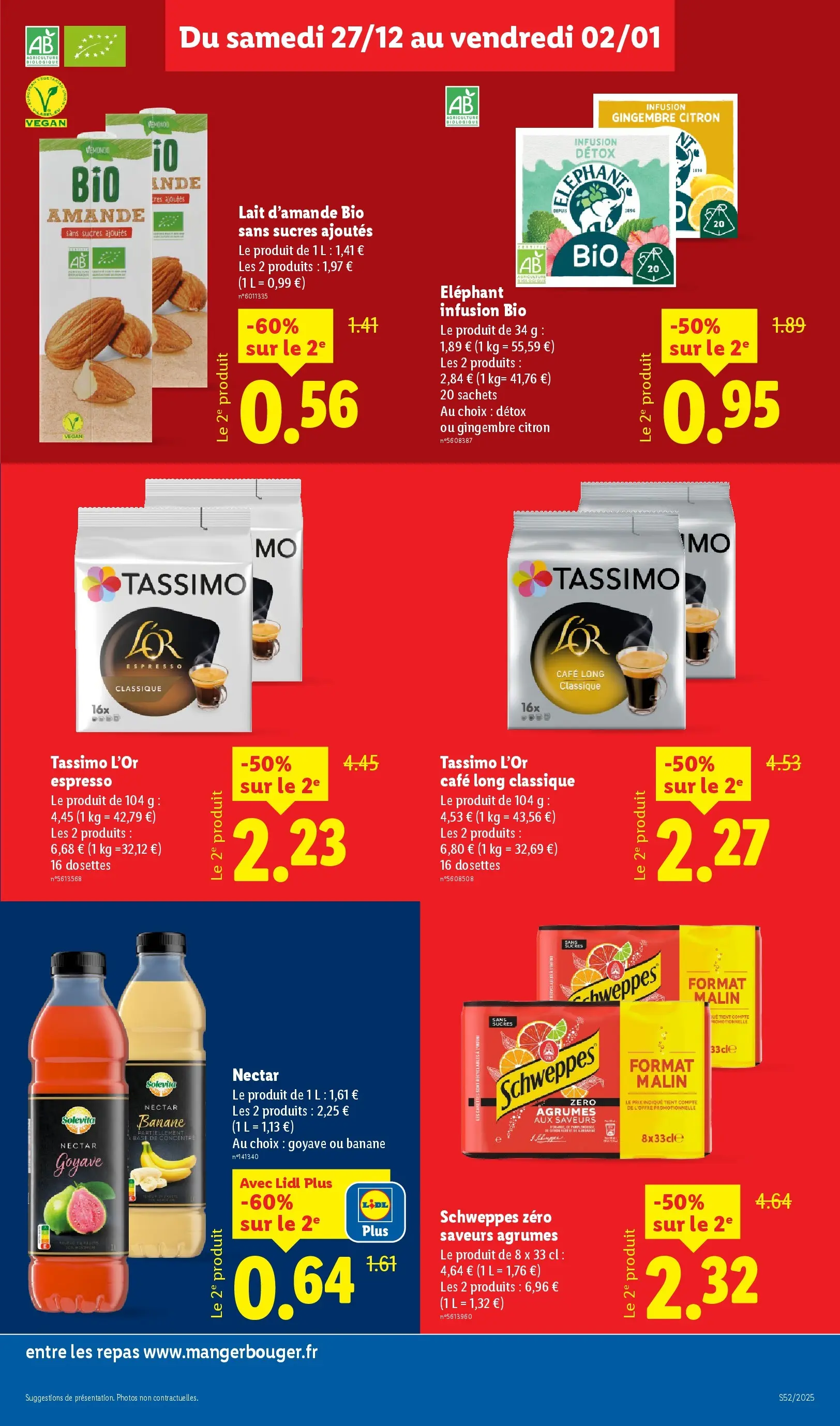 Catalogue LIDL du 26/12/2025 | Promo prospectus en ligne | Page: 23 | Produits: Amande, Citron, Lait d'amande, Base