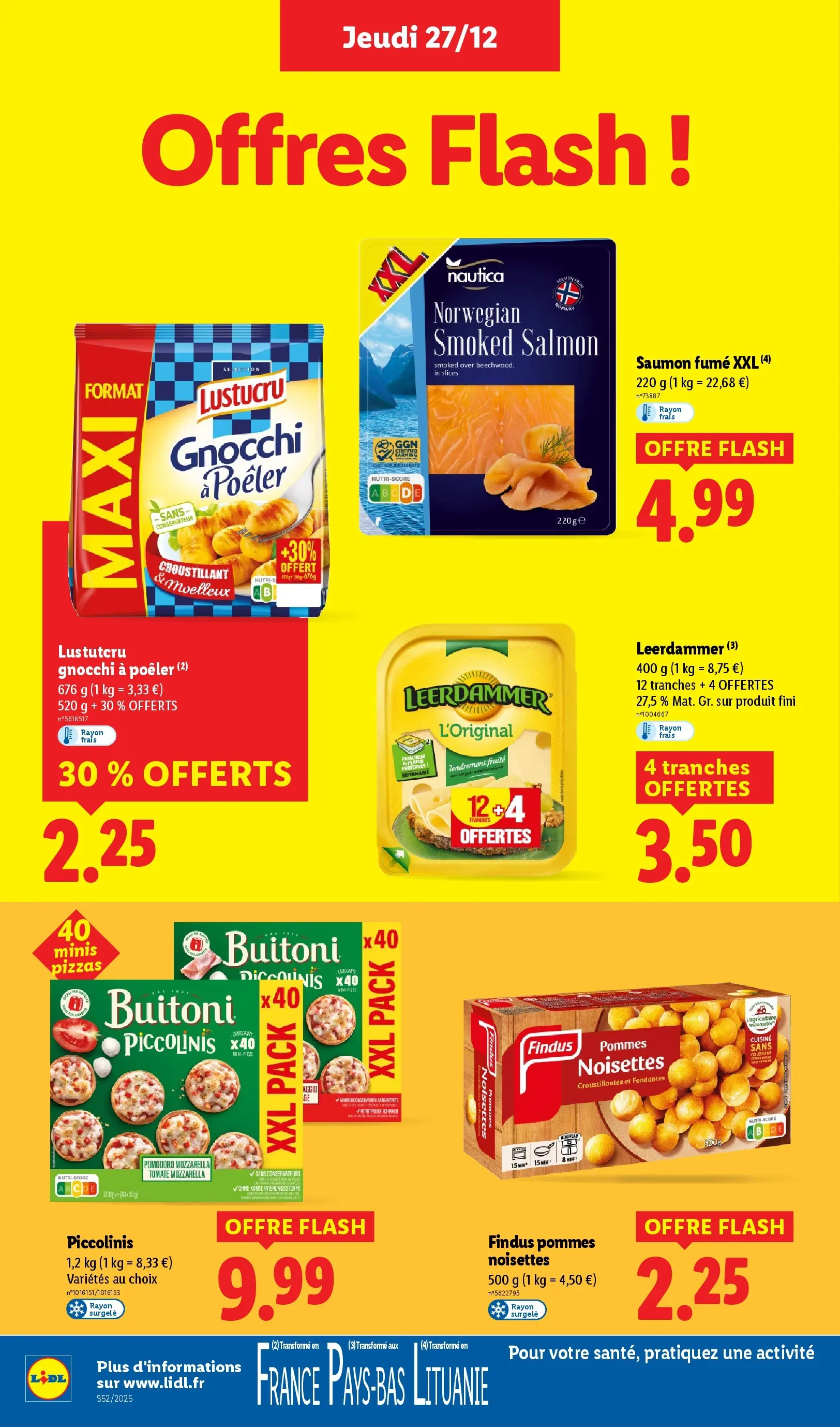 Catalogue LIDL du 26/12/2025 | Promo prospectus en ligne | Page: 26 | Produits: Noisettes, Saumon fumé, Mozzarella, Saumon