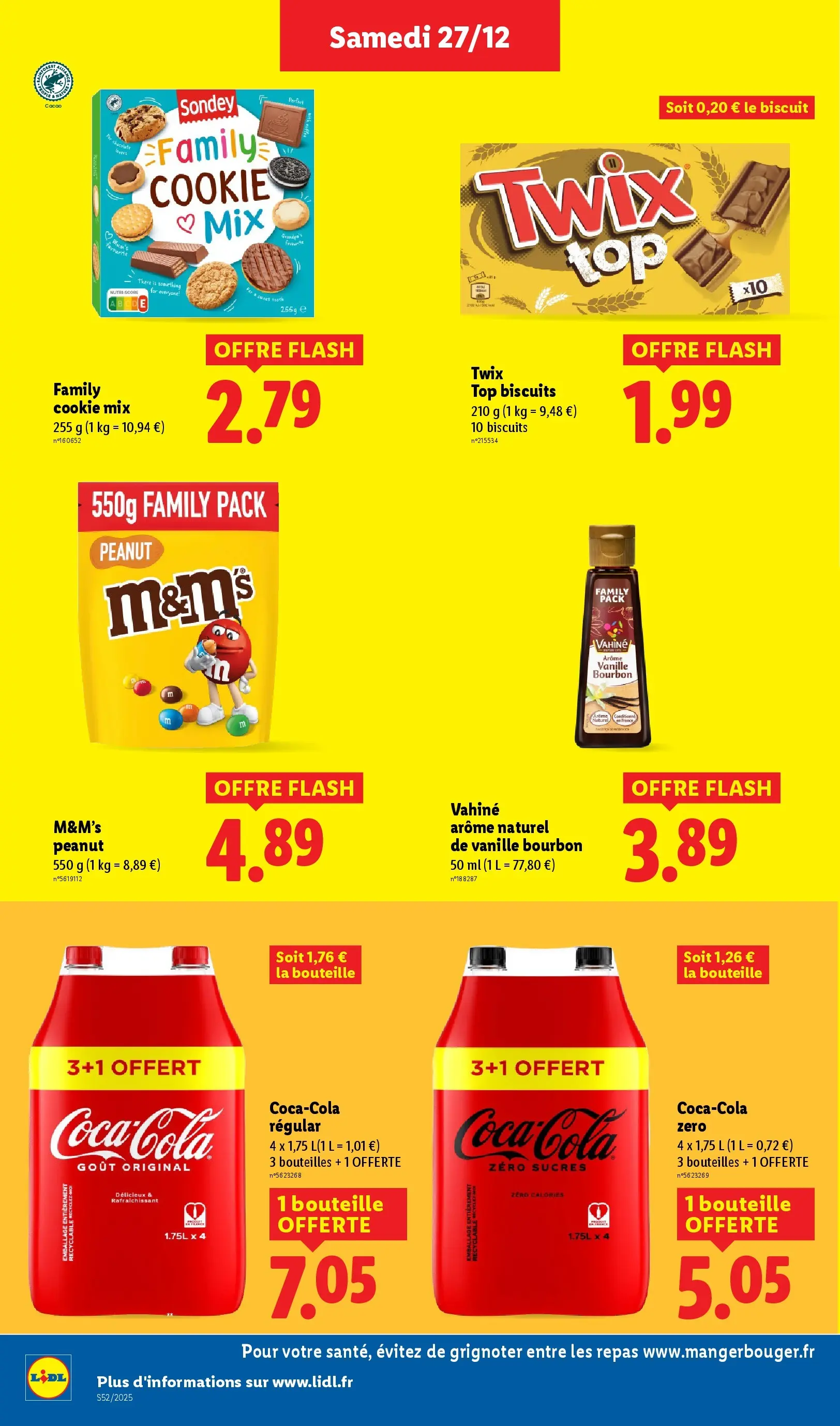 Catalogue LIDL du 26/12/2025 | Promo prospectus en ligne | Page: 28 | Produits: M&M's peanut, Bourbon, Biscuits