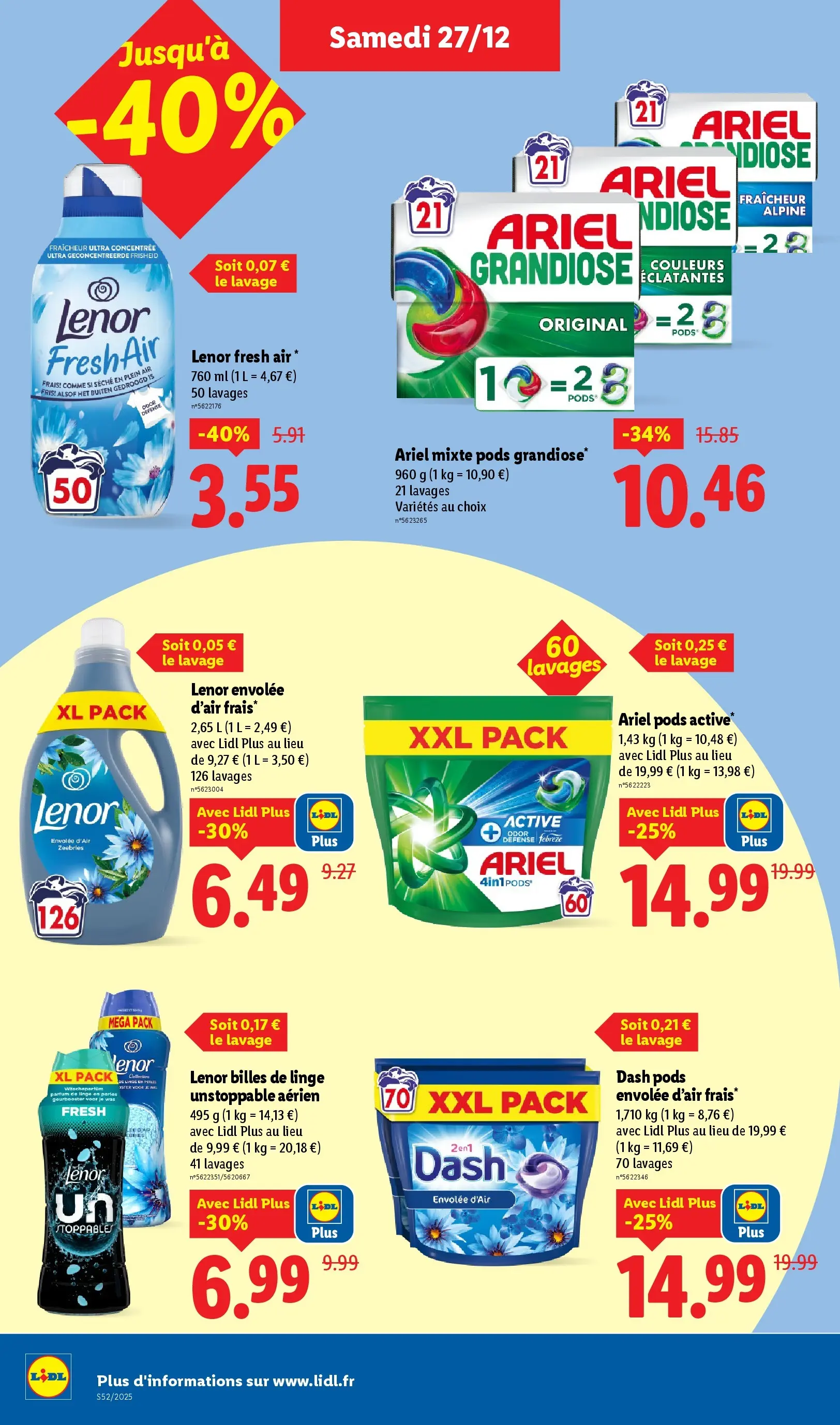 Catalogue LIDL du 26/12/2025 | Promo prospectus en ligne | Page: 34 | Produits: Ariel, Lenor, Parfum, Portes