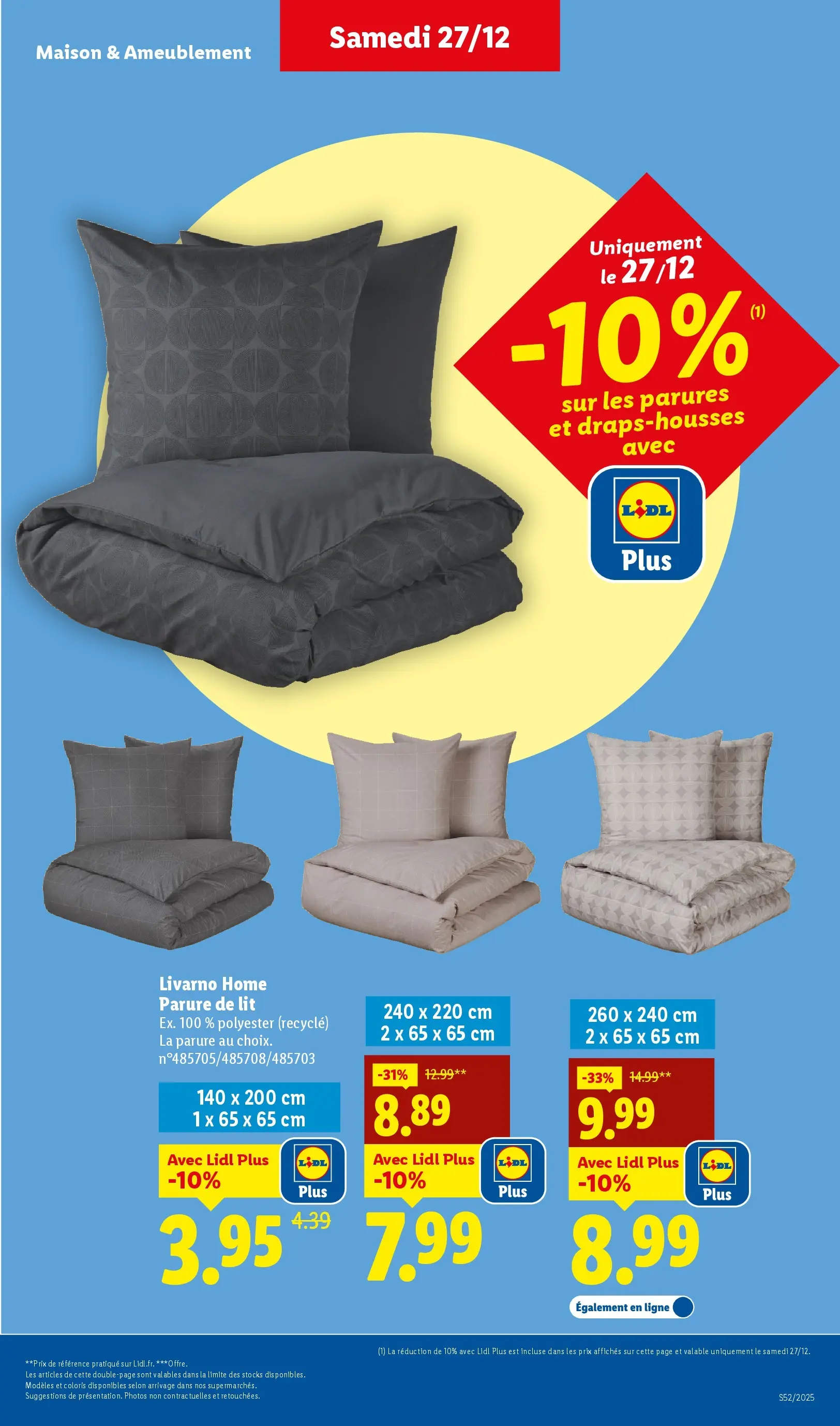 Catalogue LIDL du 26/12/2025 | Promo prospectus en ligne | Page: 43 | Produits: Parure de lit, Lit