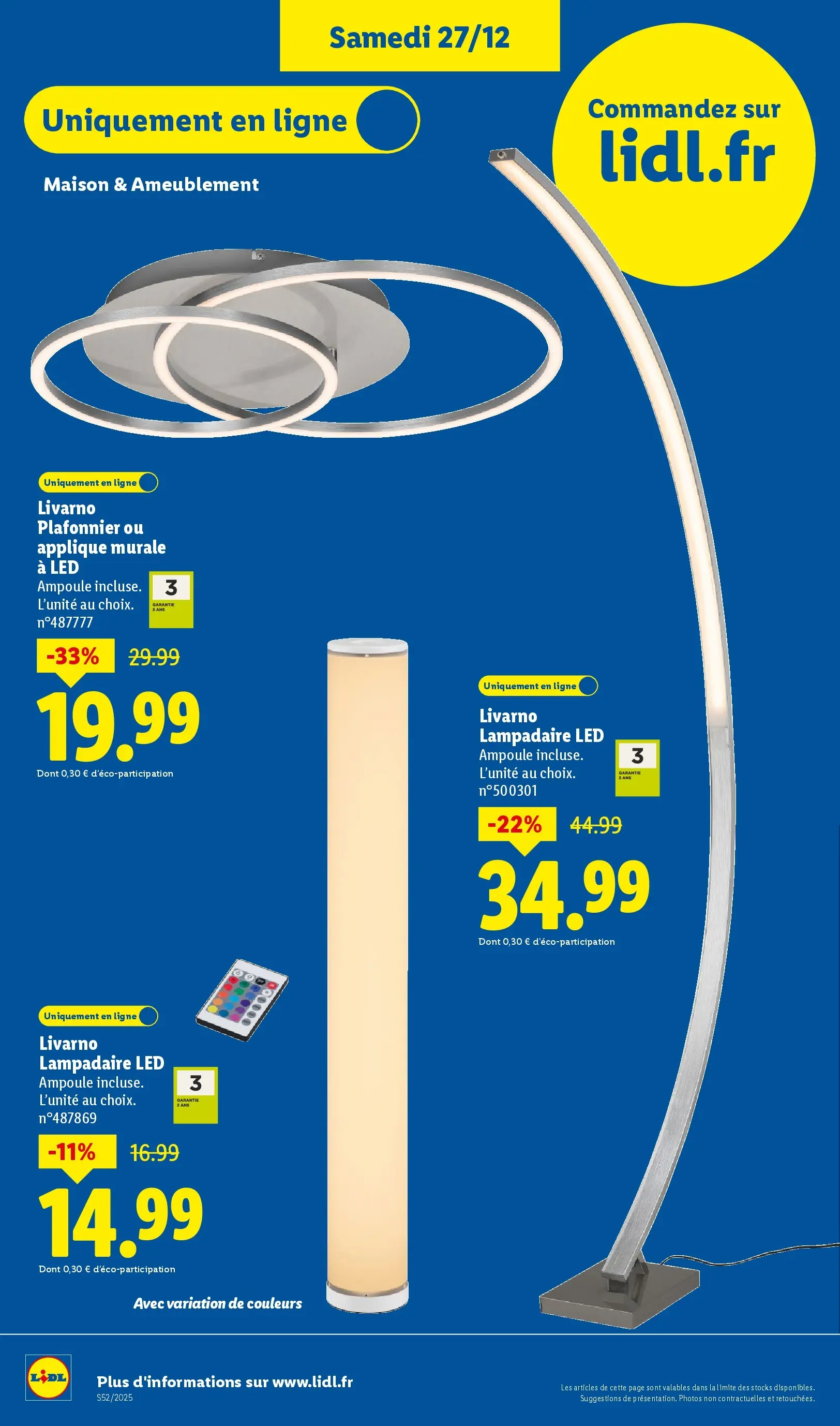 Catalogue LIDL du 26/12/2025 | Promo prospectus en ligne | Page: 54 | Produits: Plafonnier, Lampadaire