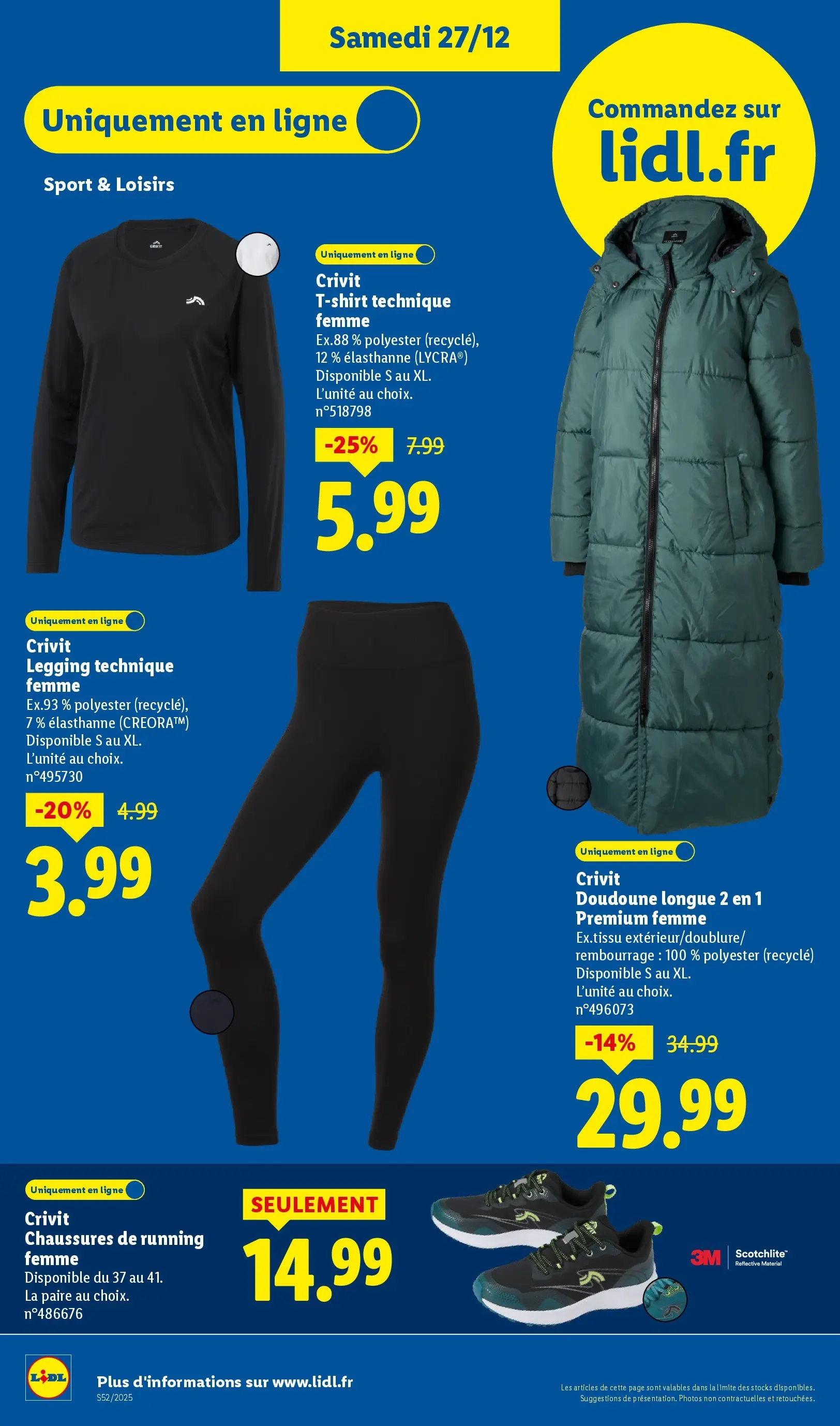 Catalogue LIDL du 26/12/2025 | Promo prospectus en ligne | Page: 56 | Produits: T-shirt, Doudoune