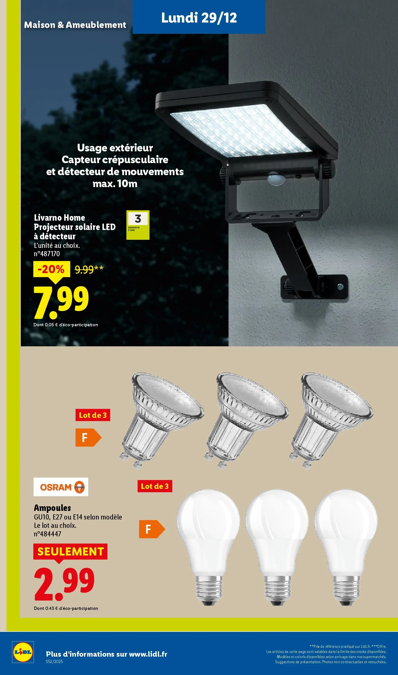 Catalogue LIDL du 26/12/2025 | Promo prospectus en ligne | Page: 64 | Produits: Projecteur solaire, Projecteur