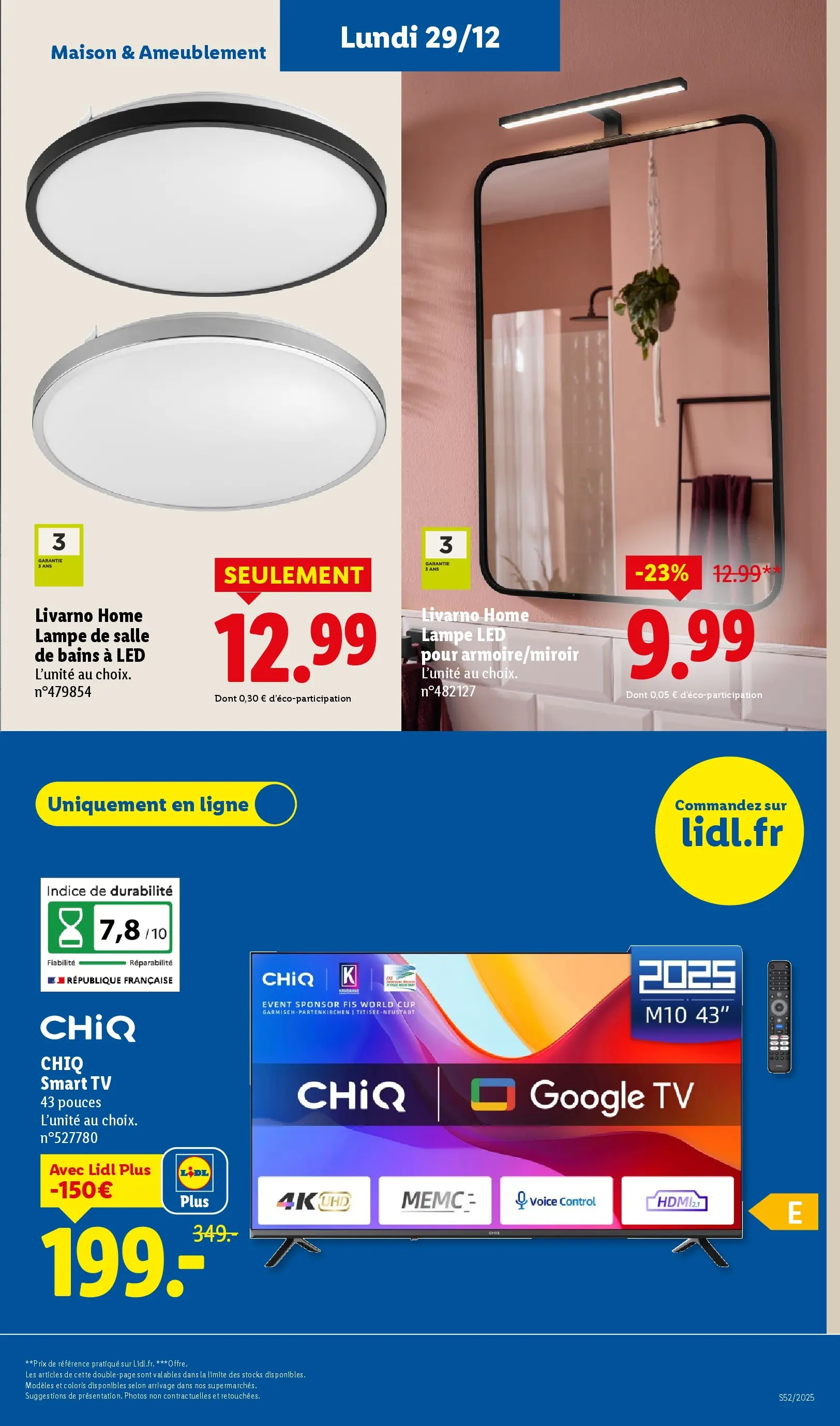 Catalogue LIDL du 26/12/2025 | Promo prospectus en ligne | Page: 65 | Produits: lampe LED, Smart TV, Lampe