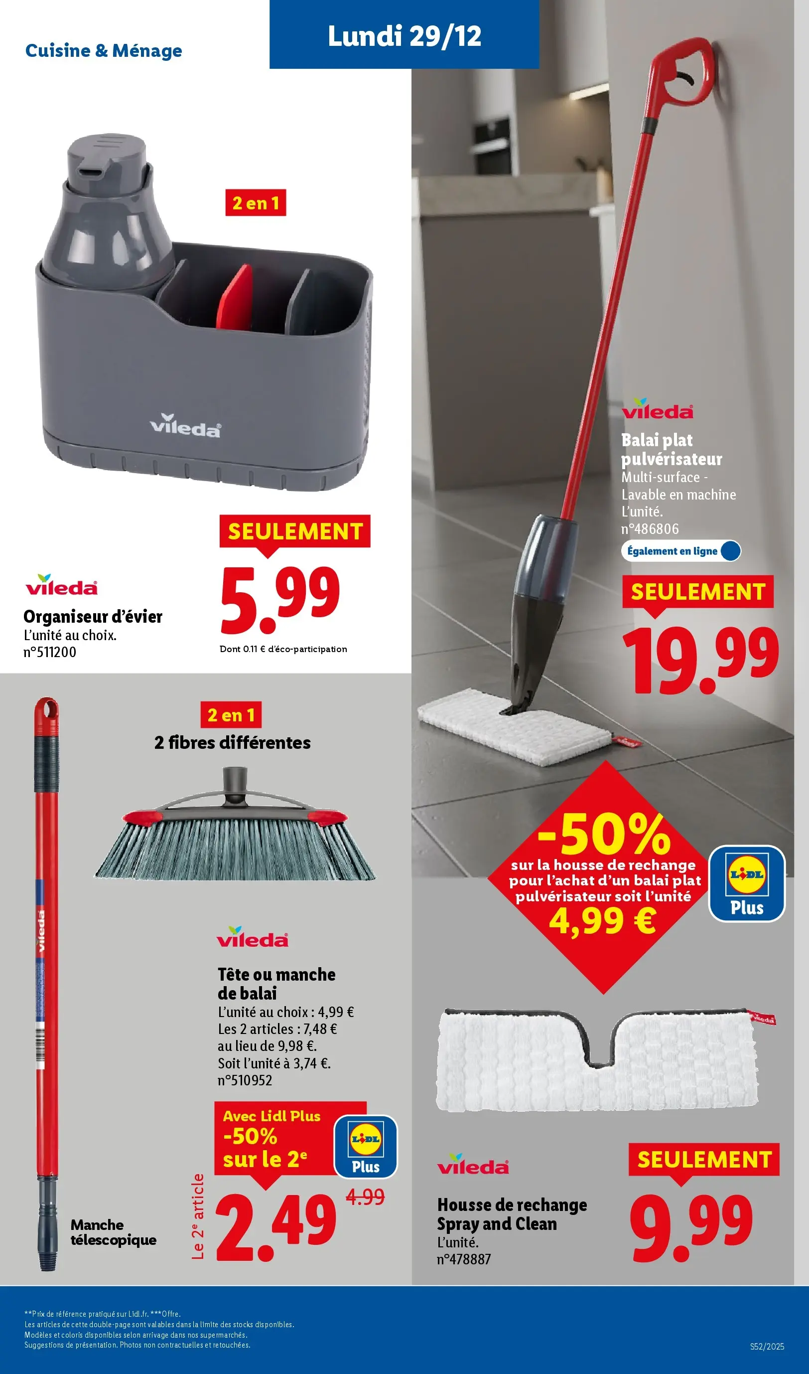 Catalogue LIDL du 26/12/2025 | Promo prospectus en ligne | Page: 67 | Produits: Balai, Vileda