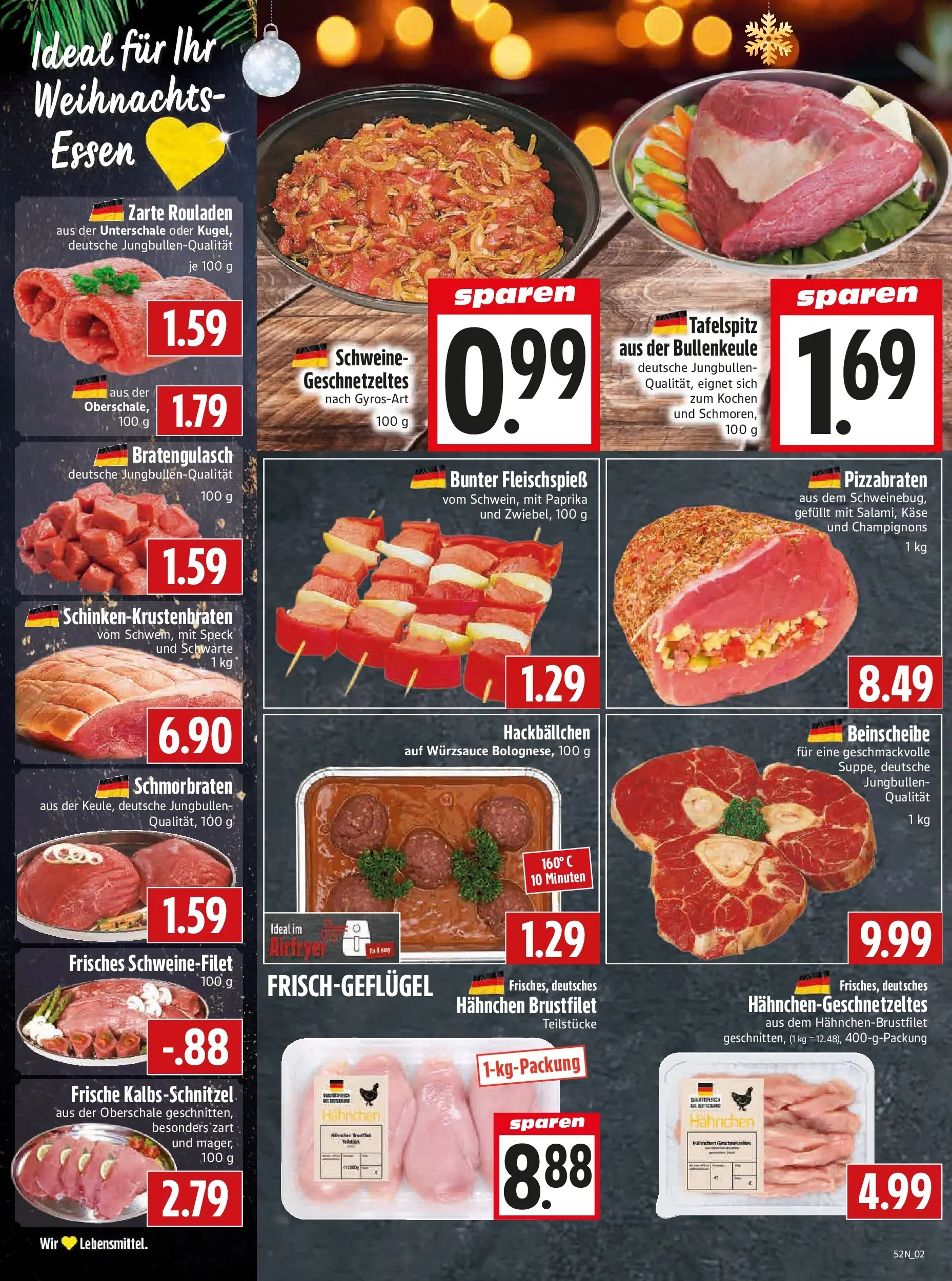 Entdecke - Edeka Hahner: Wochenangebote (ab 21.12.2025) zum Blättern | Seite: 4 | Produkte: Tafelspitz, Hahnchen, Käse, Schweinefilet