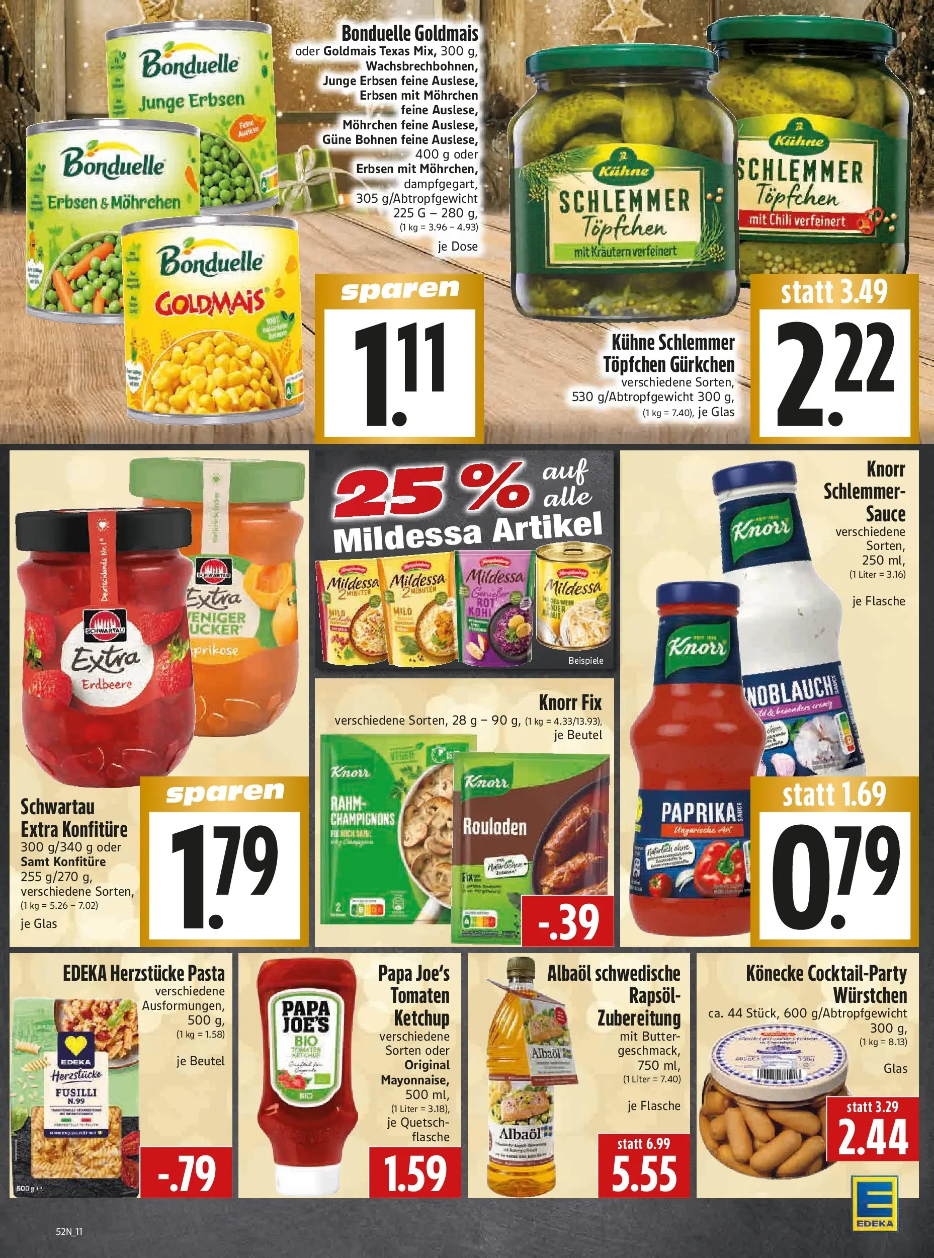 Entdecke - Edeka Hahner: Wochenangebote (ab 21.12.2025) zum Blättern | Seite: 13 | Produkte: Knorr fix, Tomaten, Knorr, Erbsen