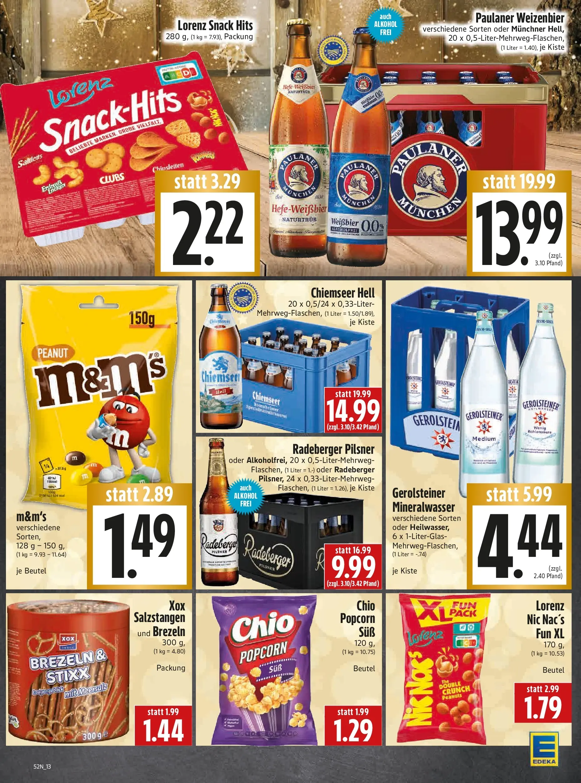 Entdecke - Edeka Hahner: Wochenangebote (ab 21.12.2025) zum Blättern | Seite: 15 | Produkte: Weißbier, Hefe weissbier, Radeberger pilsner, Gerolsteiner