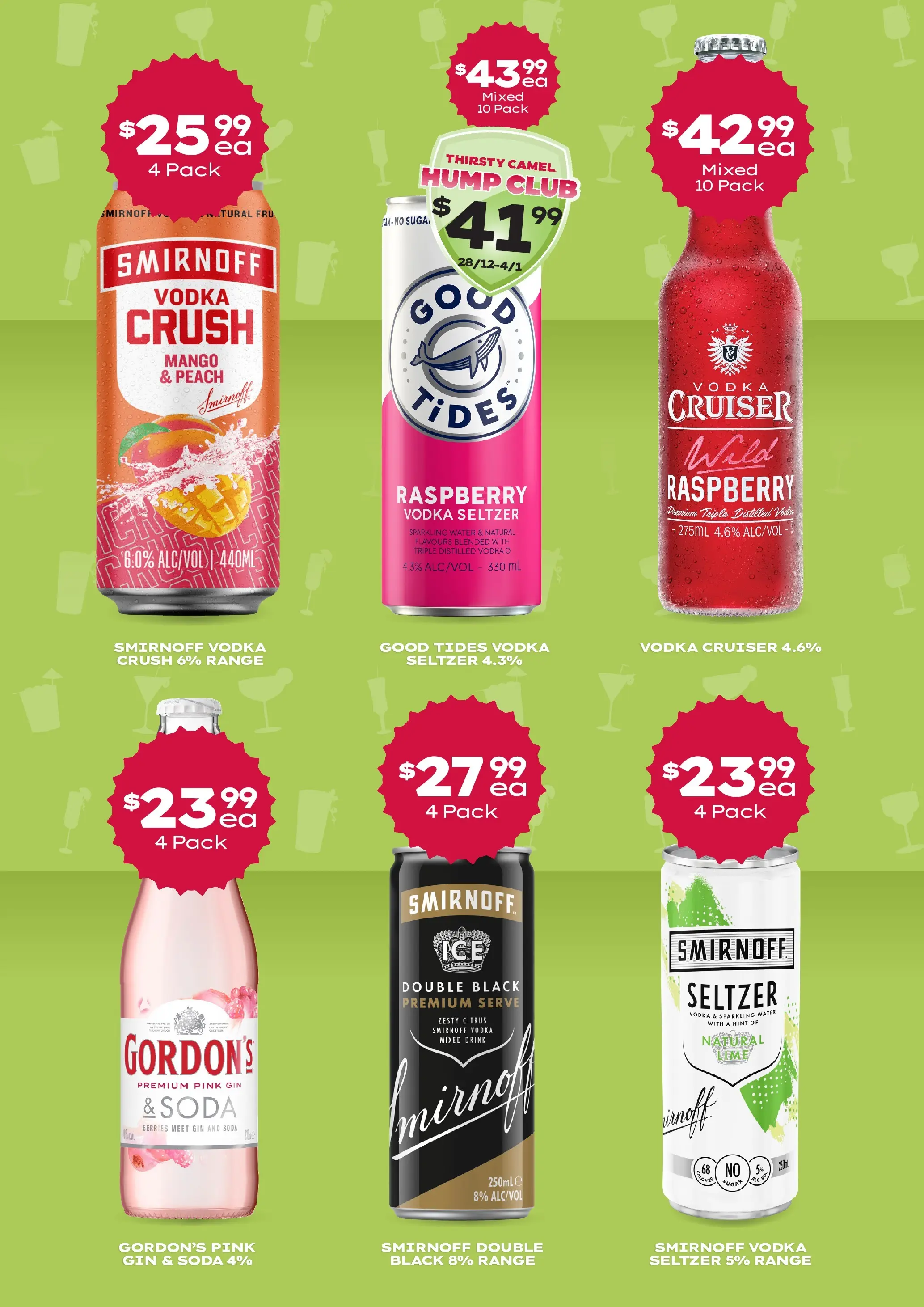 Deals - Who’s got two humps and the Best Summer Deals? Me. - 21/12/2025 > weekly / monthly specials | Page: 5 | Products: Gin, Water, Peach, Raspberry