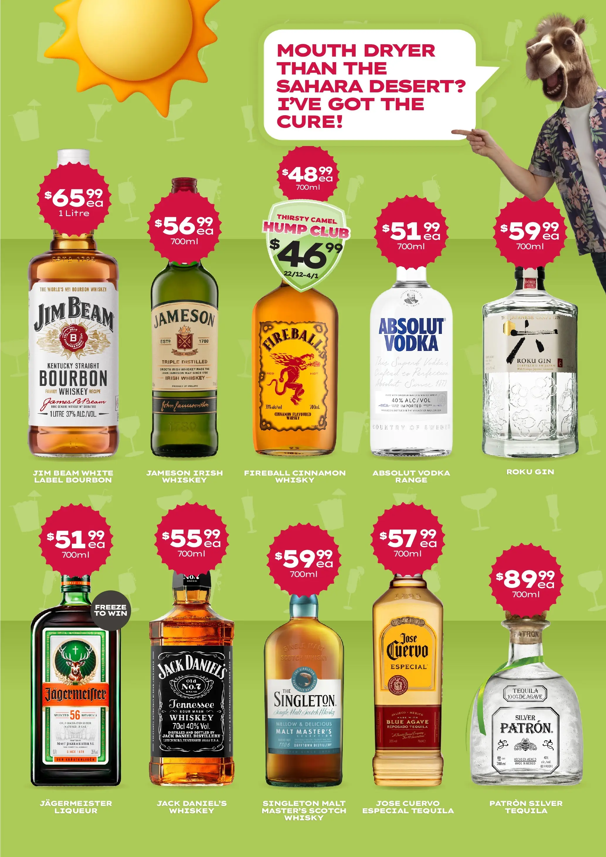 Deals - Who’s got two humps and the Best Summer Deals? Me. - 21/12/2025 > weekly / monthly specials | Page: 7 | Products: Gin, Scotch, Wheat, Dryer