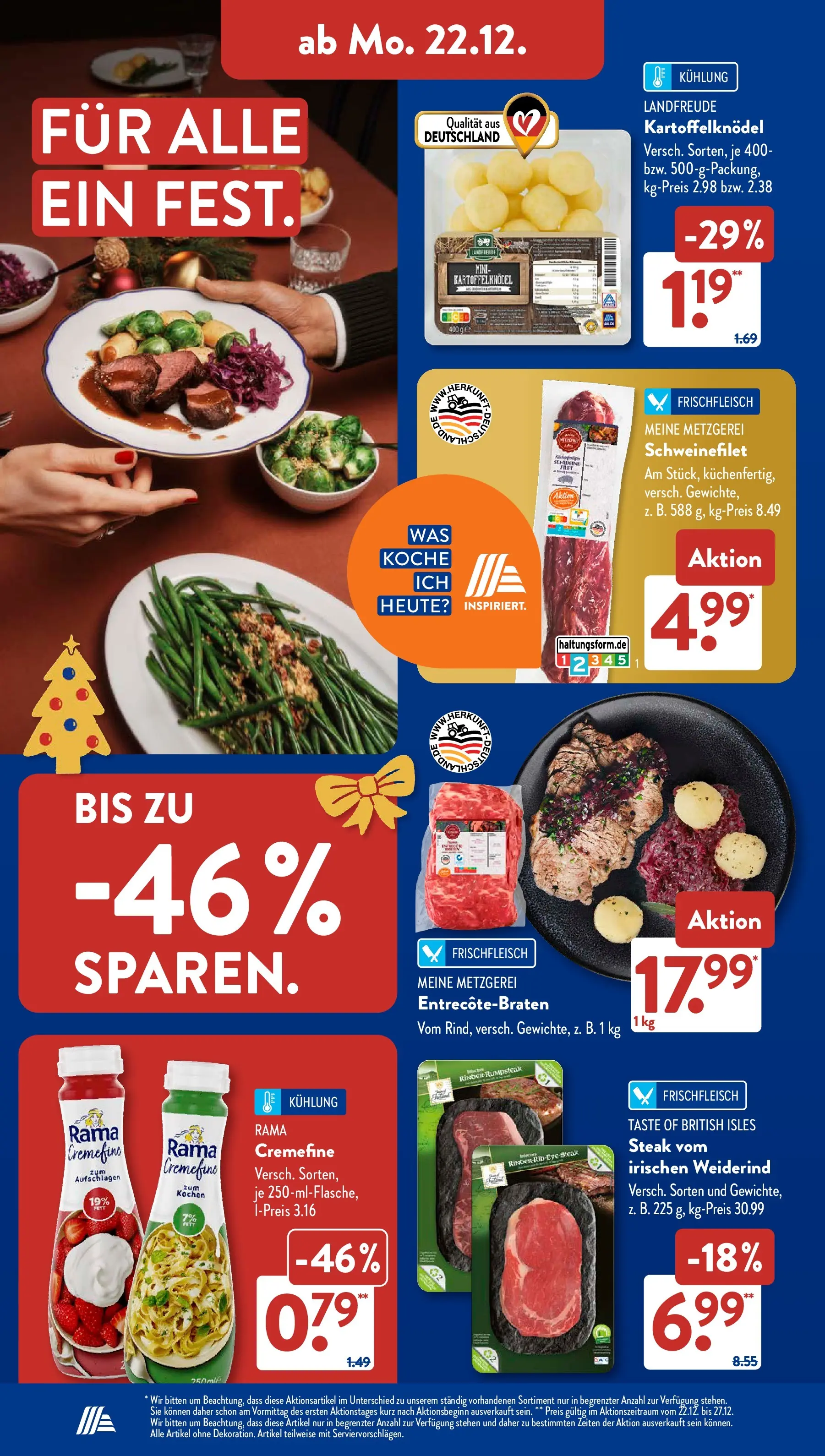 Aldi Süd - Aldi Süd: Wochenangebote (ab 21.12.2025) zum Blättern | Seite: 6 | Produkte: Rama, Schweinefilet, Steak