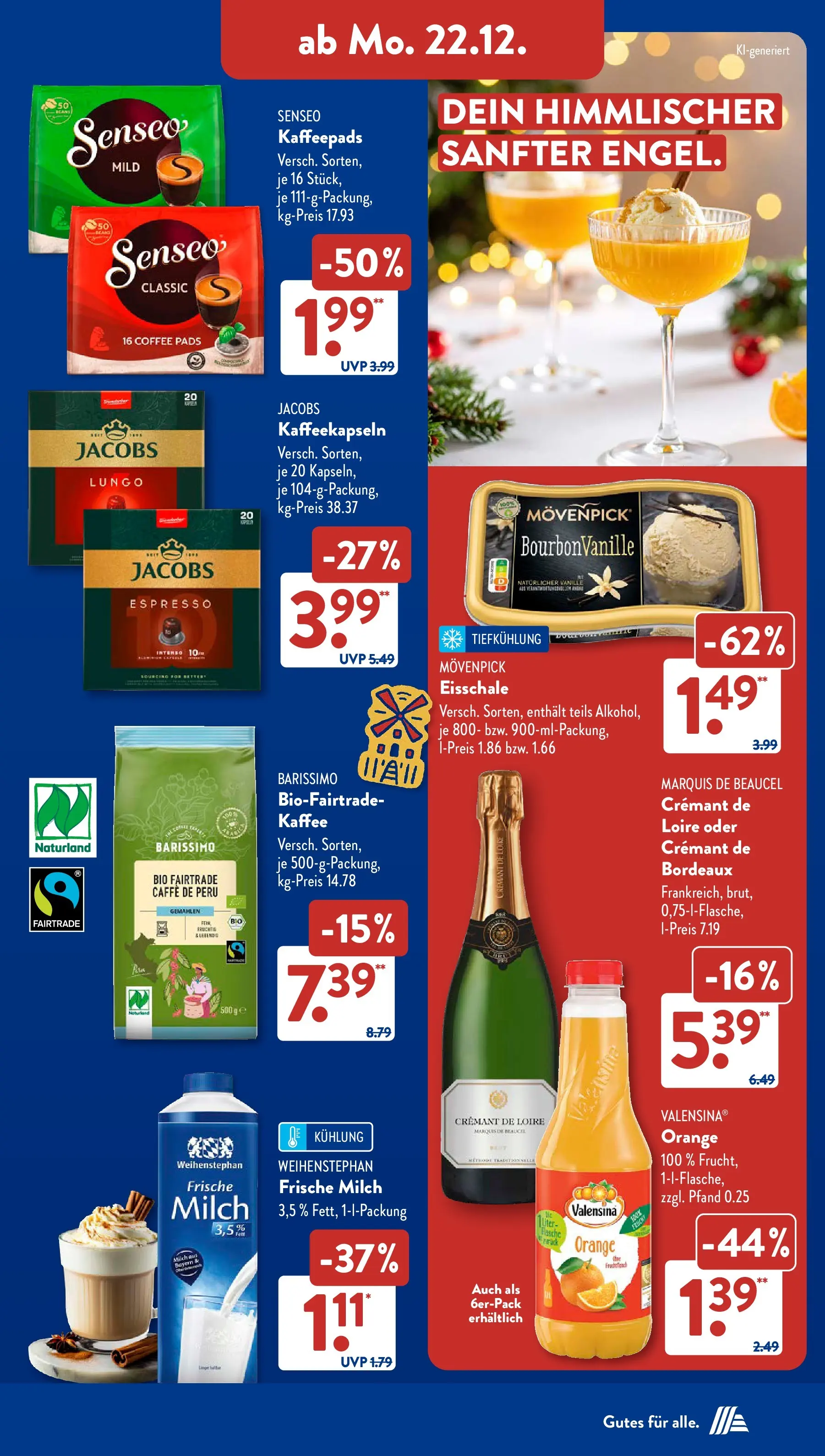 Aldi Süd - Aldi Süd: Wochenangebote (ab 21.12.2025) zum Blättern | Seite: 17 | Produkte: Senseo, Kaffeepads, Kaffee, Valensina