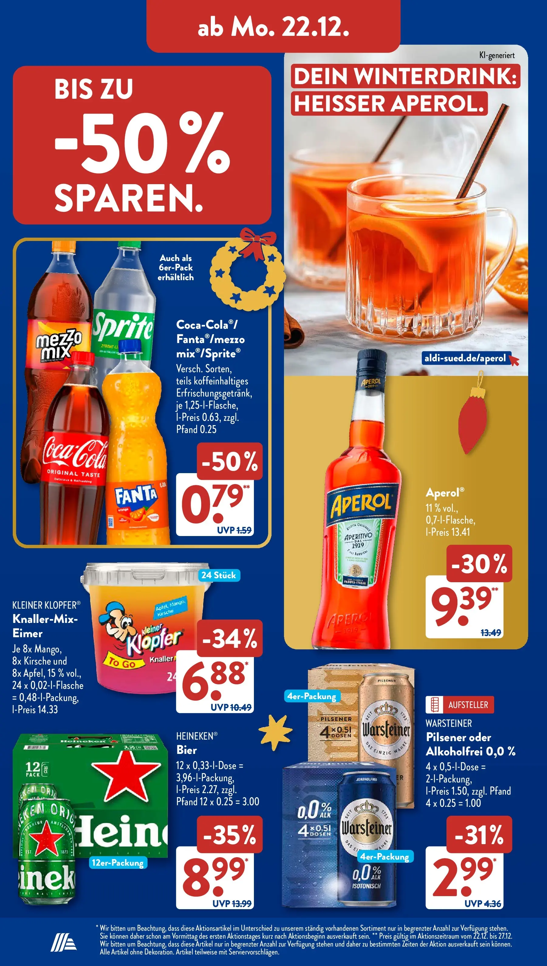 Aldi Süd - Aldi Süd: Wochenangebote (ab 21.12.2025) zum Blättern | Seite: 20 | Produkte: Fanta, Sprite, Bier, Warsteiner