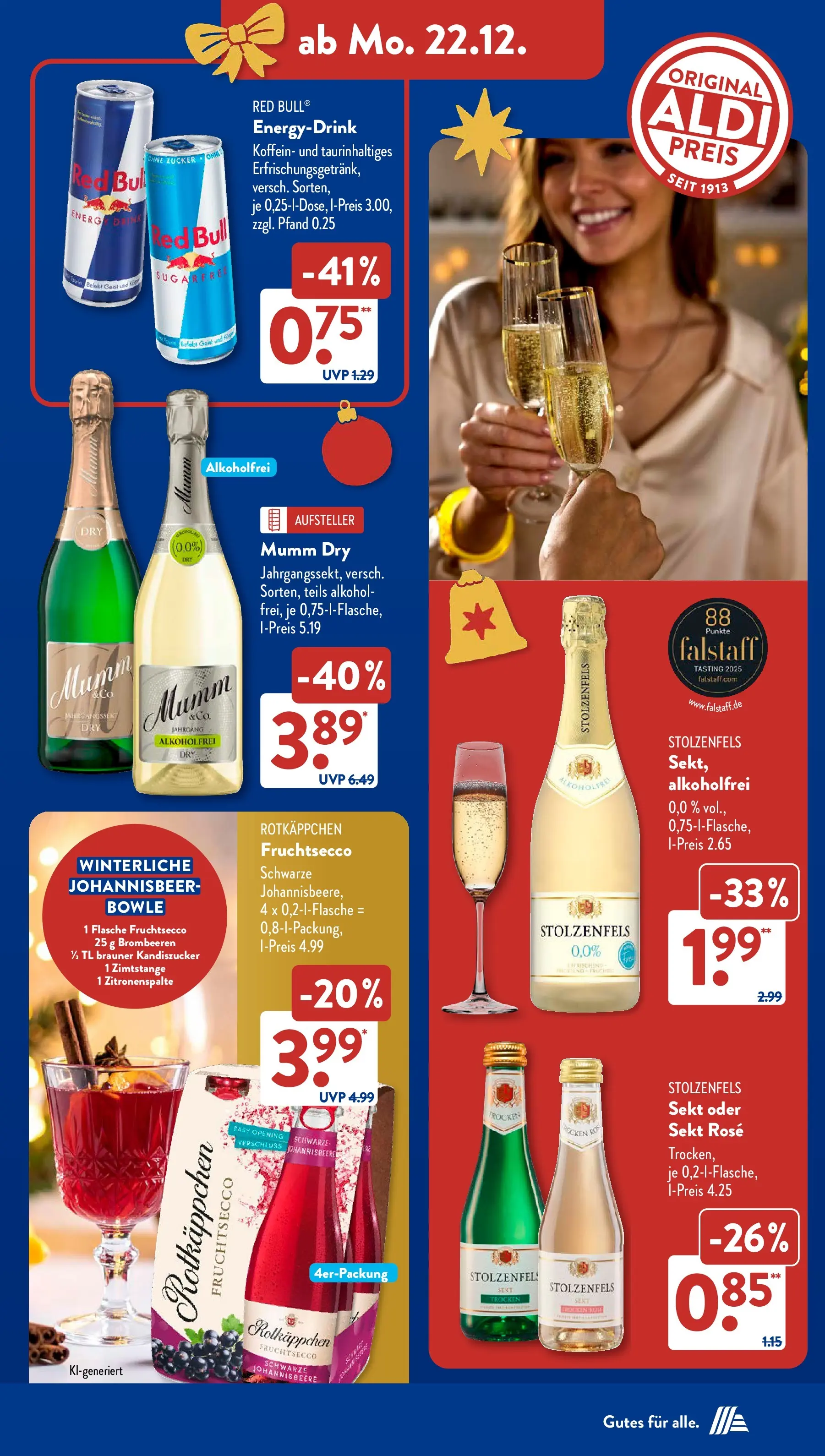 Aldi Süd - Aldi Süd: Wochenangebote (ab 21.12.2025) zum Blättern | Seite: 21 | Produkte: Red bull, Sekt, Fruchtsecco, Rotkäppchen