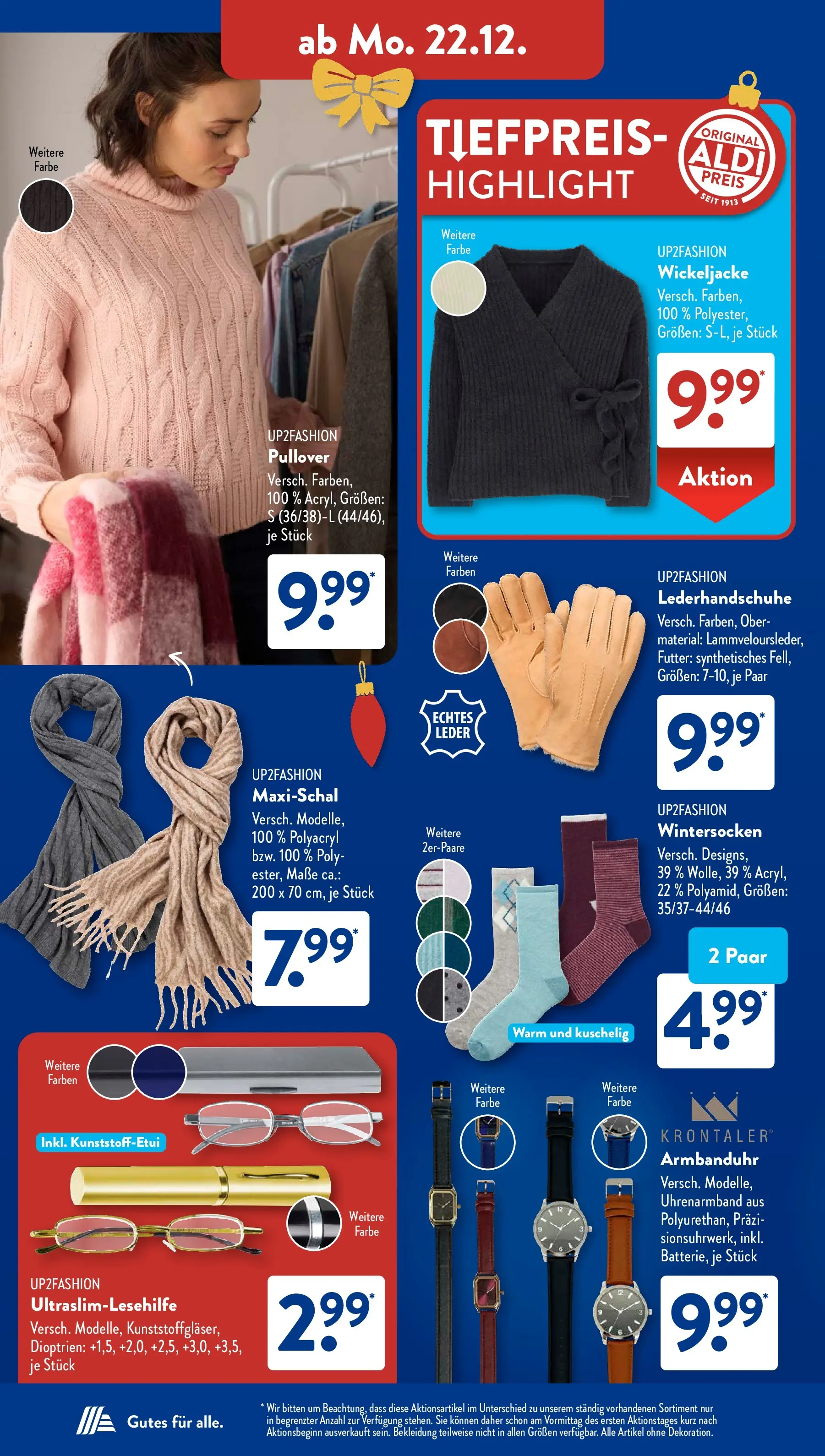Aldi Süd - Aldi Süd: Wochenangebote (ab 21.12.2025) zum Blättern | Seite: 26 | Produkte: Up2fashion, Bekleidung, Pullover