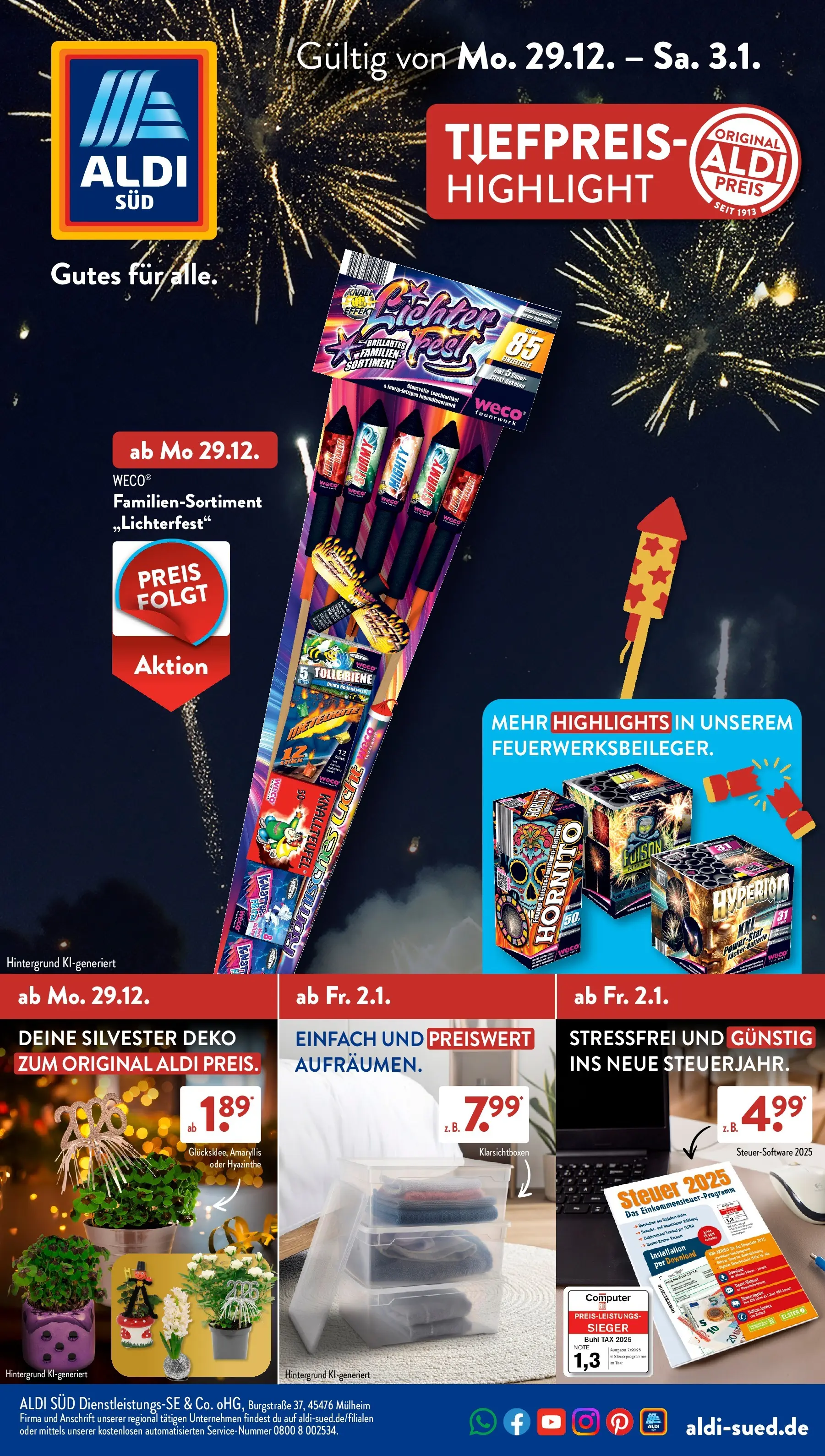 Aldi Süd - Aldi Süd: Wochenangebote (ab 28.12.2025) zum Blättern | Seite: 1 | Produkte: Computer
