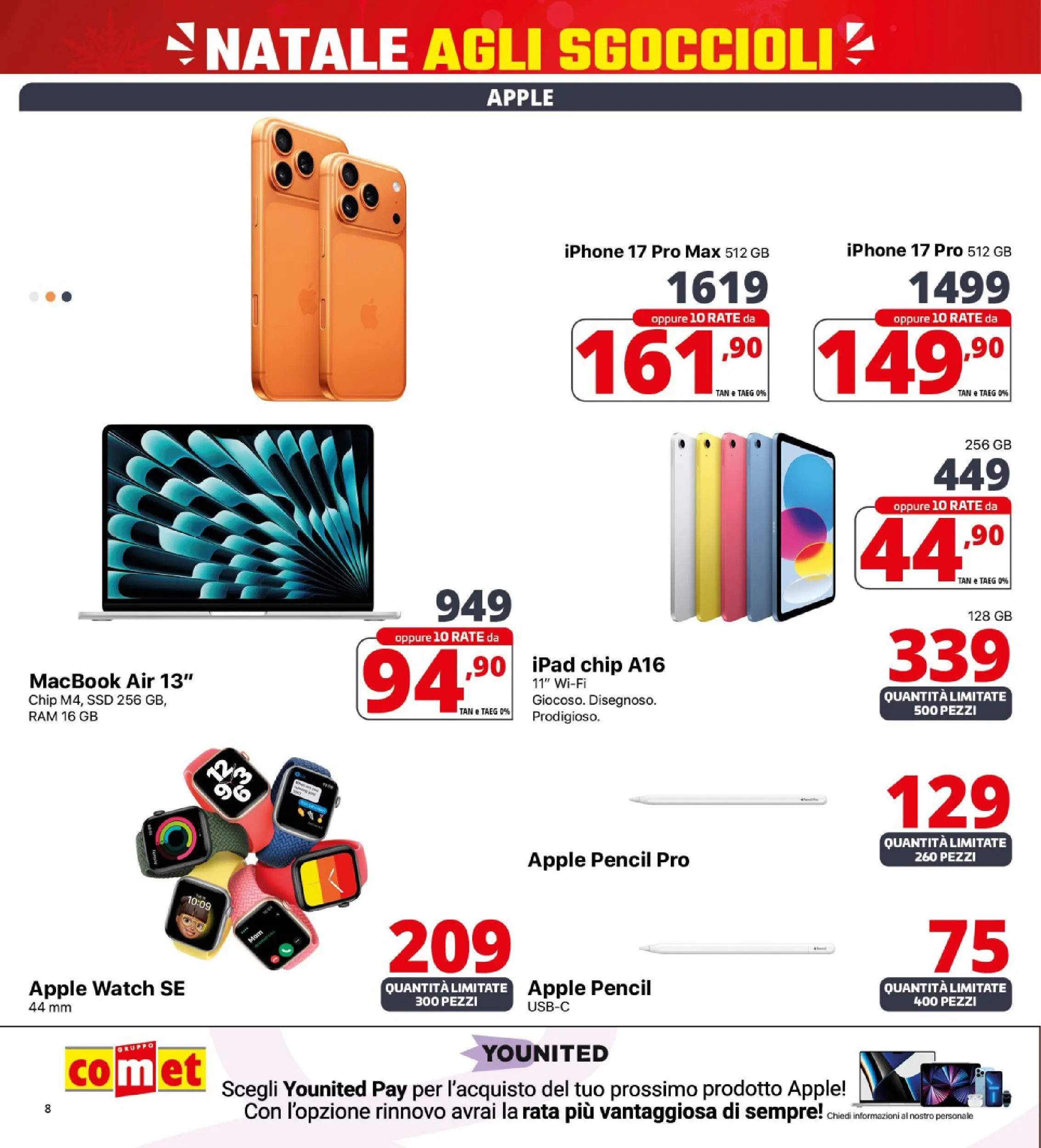 Nuovo Comet - Sottoprezzo da Comet! dal 21/12/2025 > offerte anteprima 🛍️ | Pagina: 8 | Prodotti: Macbook air, Ipad, Apple Watch, Macbook