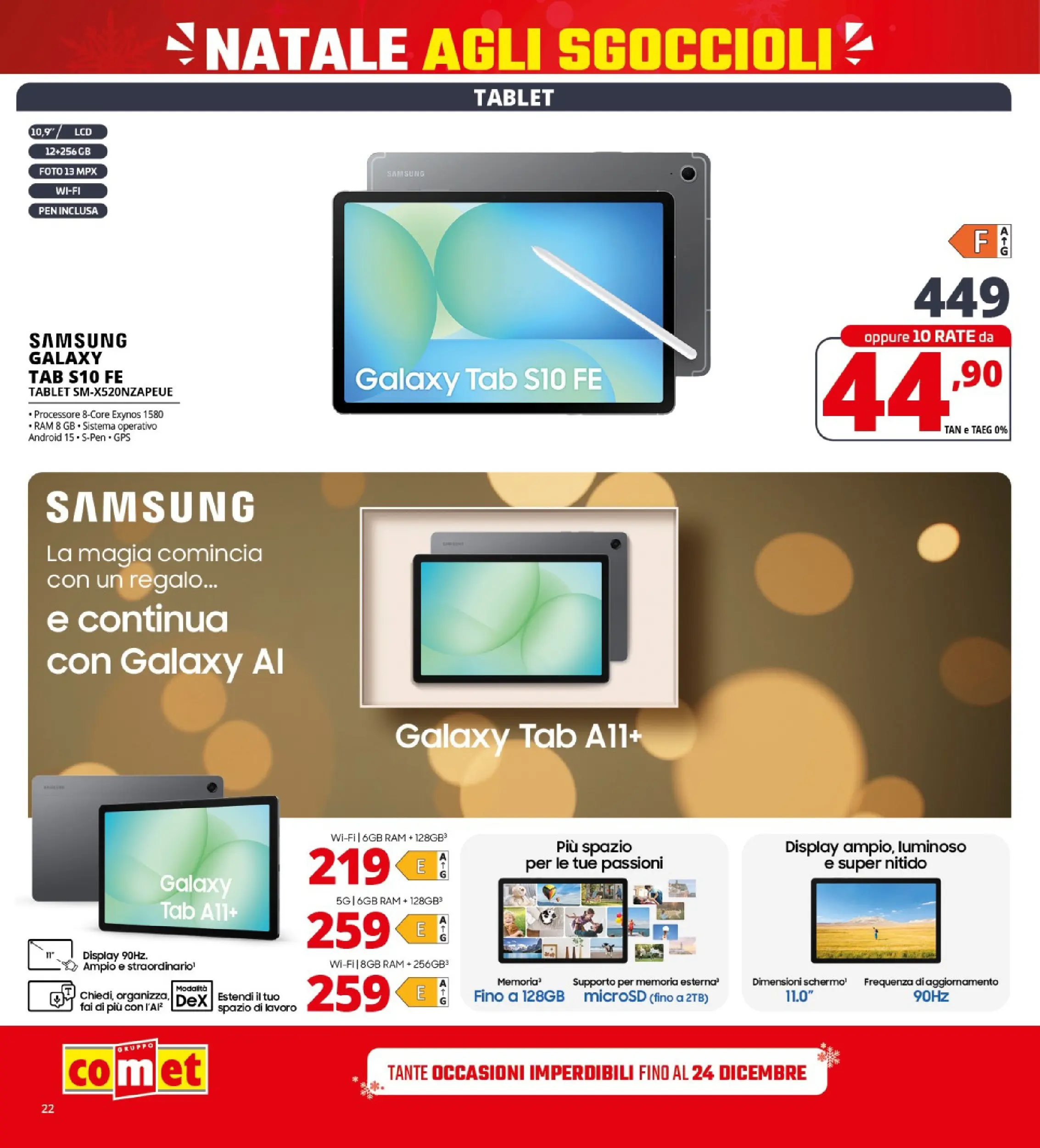 Nuovo Comet - Sottoprezzo da Comet! dal 21/12/2025 > offerte anteprima 🛍️ | Pagina: 22 | Prodotti: Tablet, Samsung